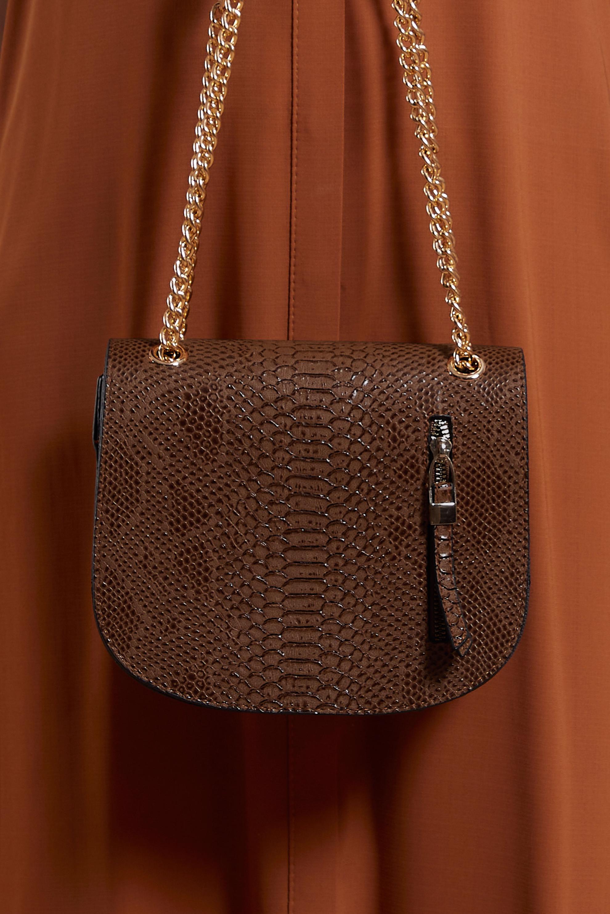 Tesettür giyim TABA ALVİNA ÇANTA 816