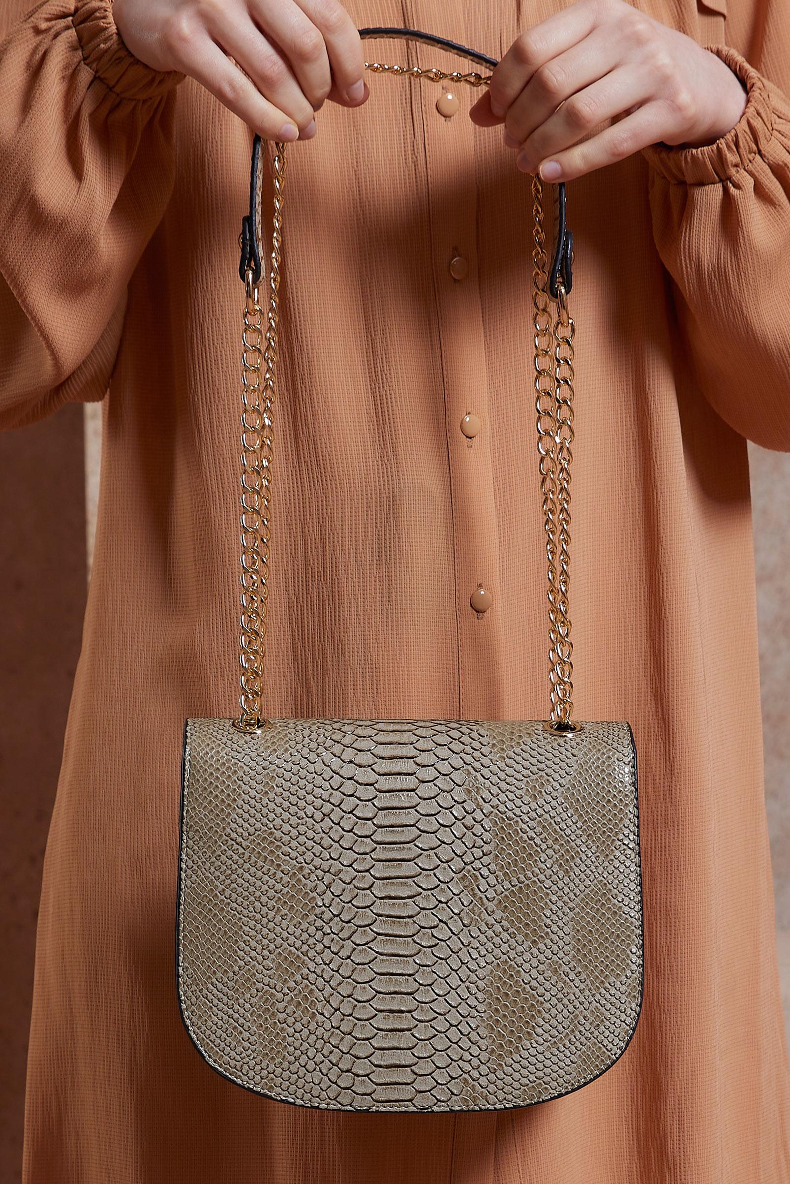 Tesettür giyim VİZON ALVİNA ÇANTA 816