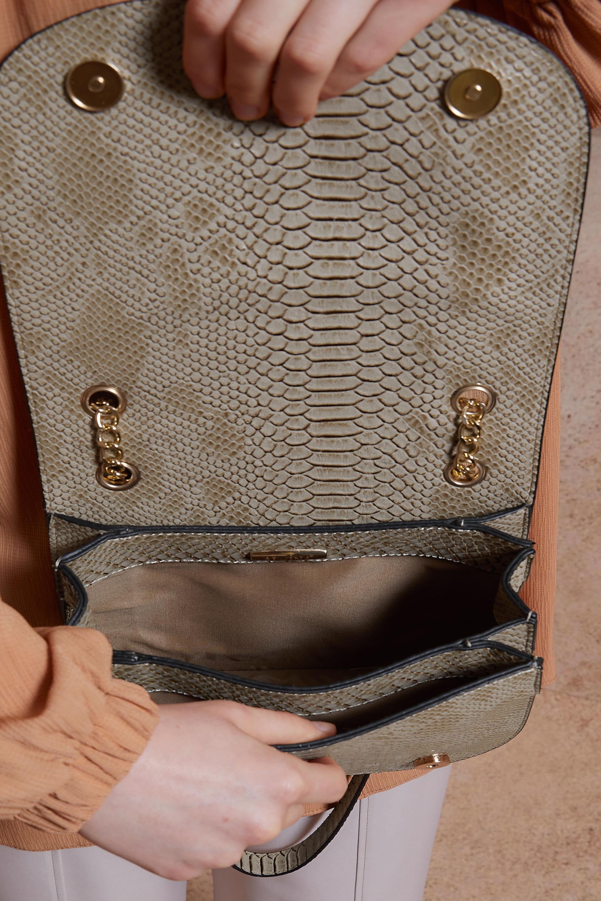 Tesettür giyim VİZON ALVİNA ÇANTA 816