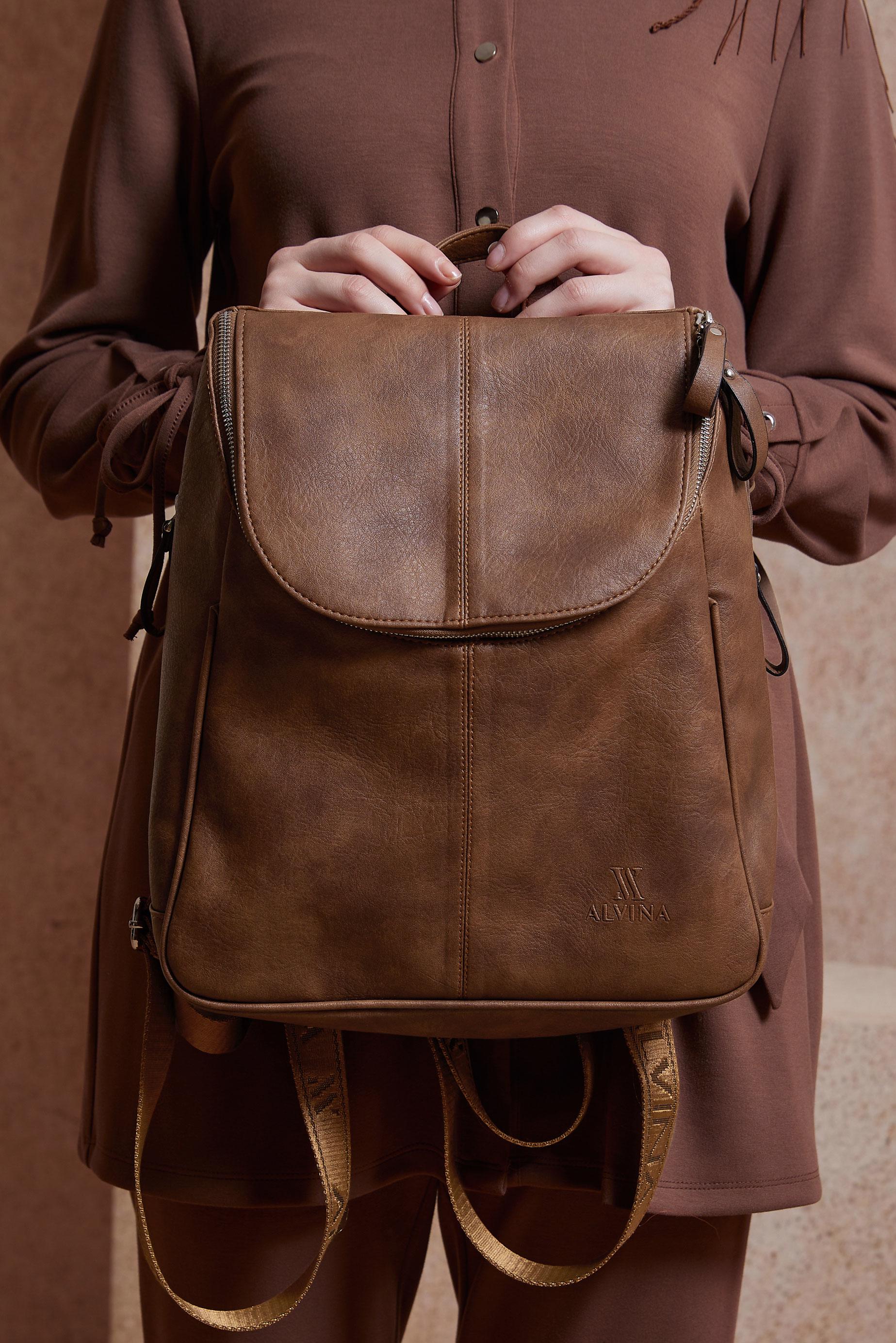 Tesettür giyim TABA ALVİNA SIRT ÇANTA 910