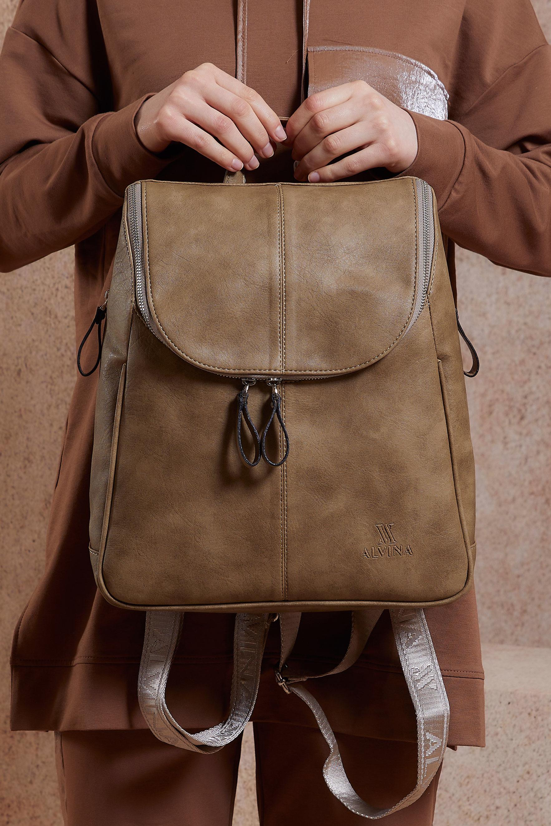 Tesettür giyim VİZON ALVİNA SIRT ÇANTA 910