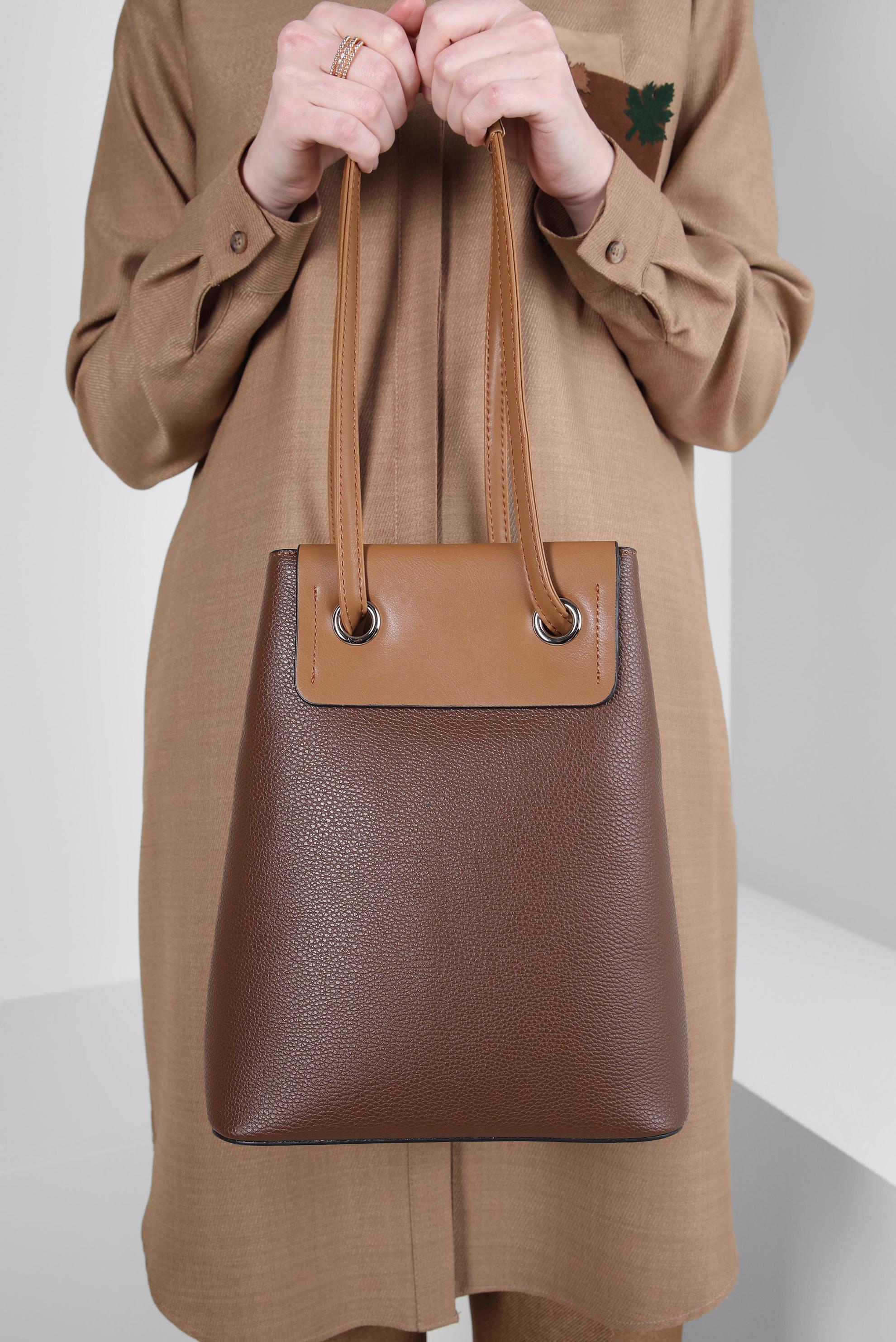 Tesettür giyim TABA ALVİNA ÇANTA 913