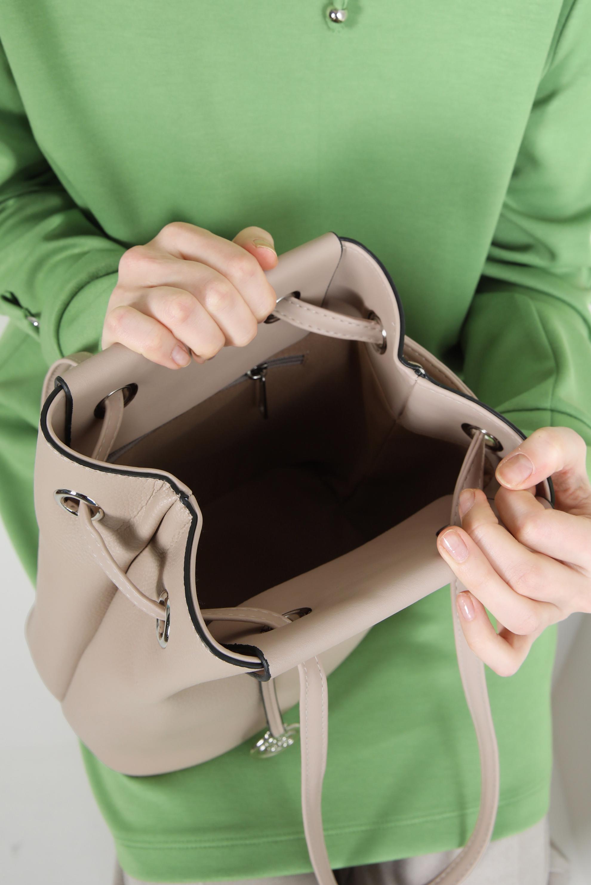 Tesettür giyim VİZON ALVİNA ÇANTA 913