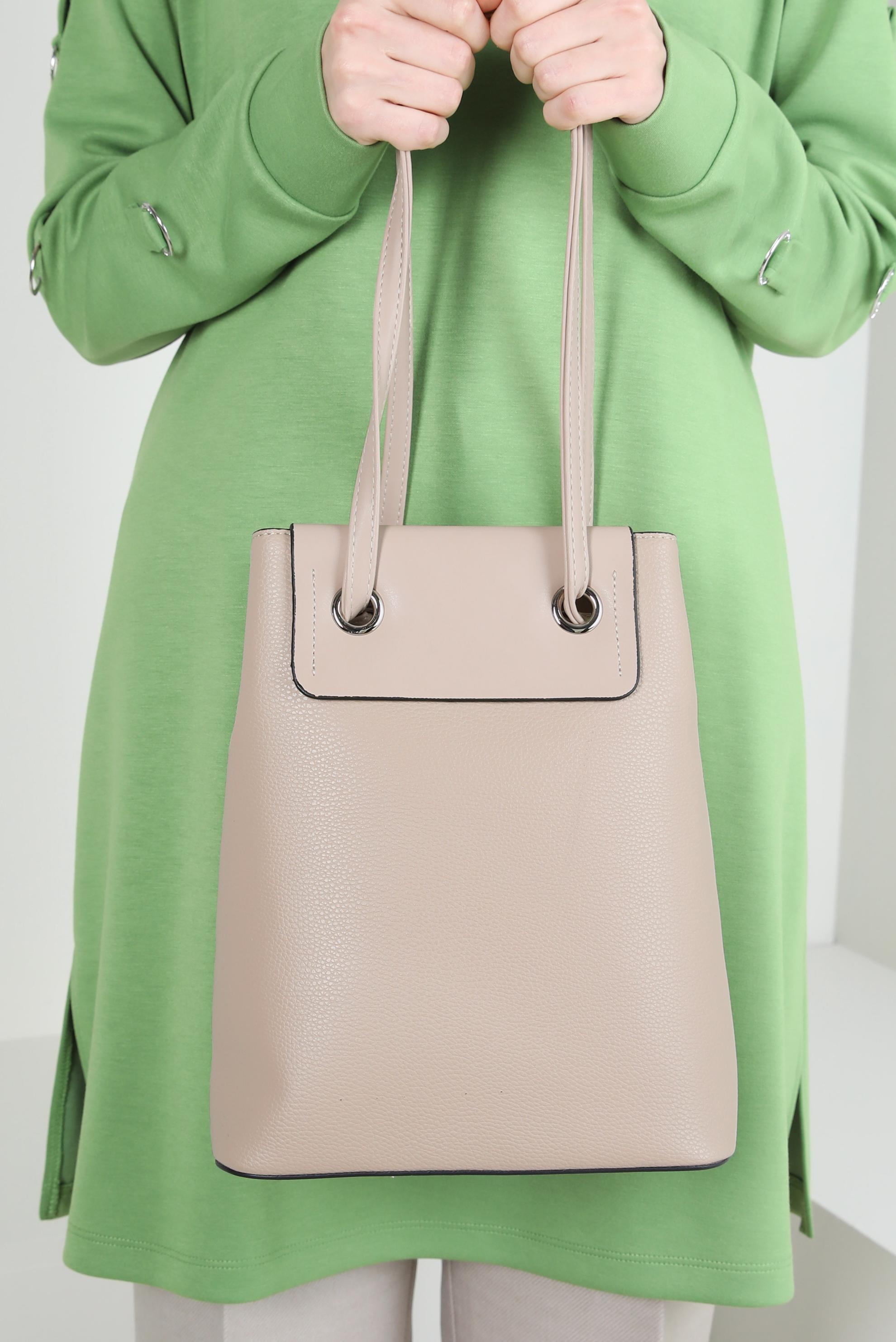 Tesettür giyim VİZON ALVİNA ÇANTA 913