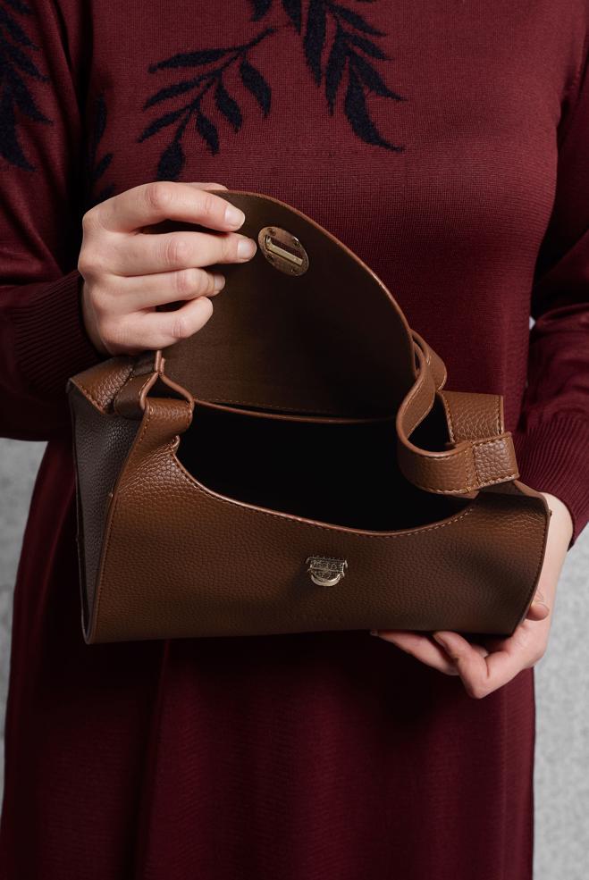 Tesettür giyim TABA  ALVİNA ÇANTA 922 - ALVİNA