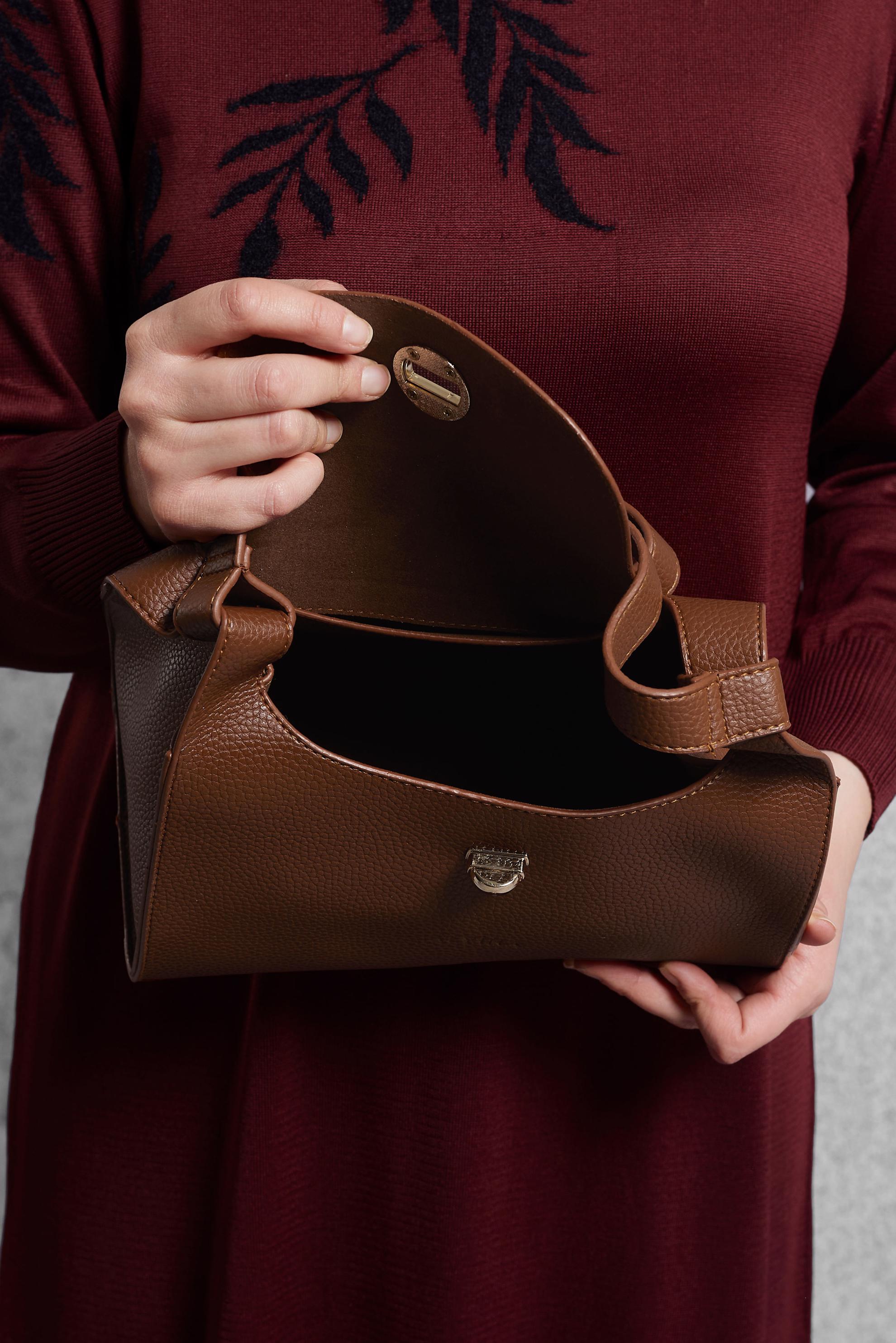 Tesettür giyim TABA  ALVİNA ÇANTA 922