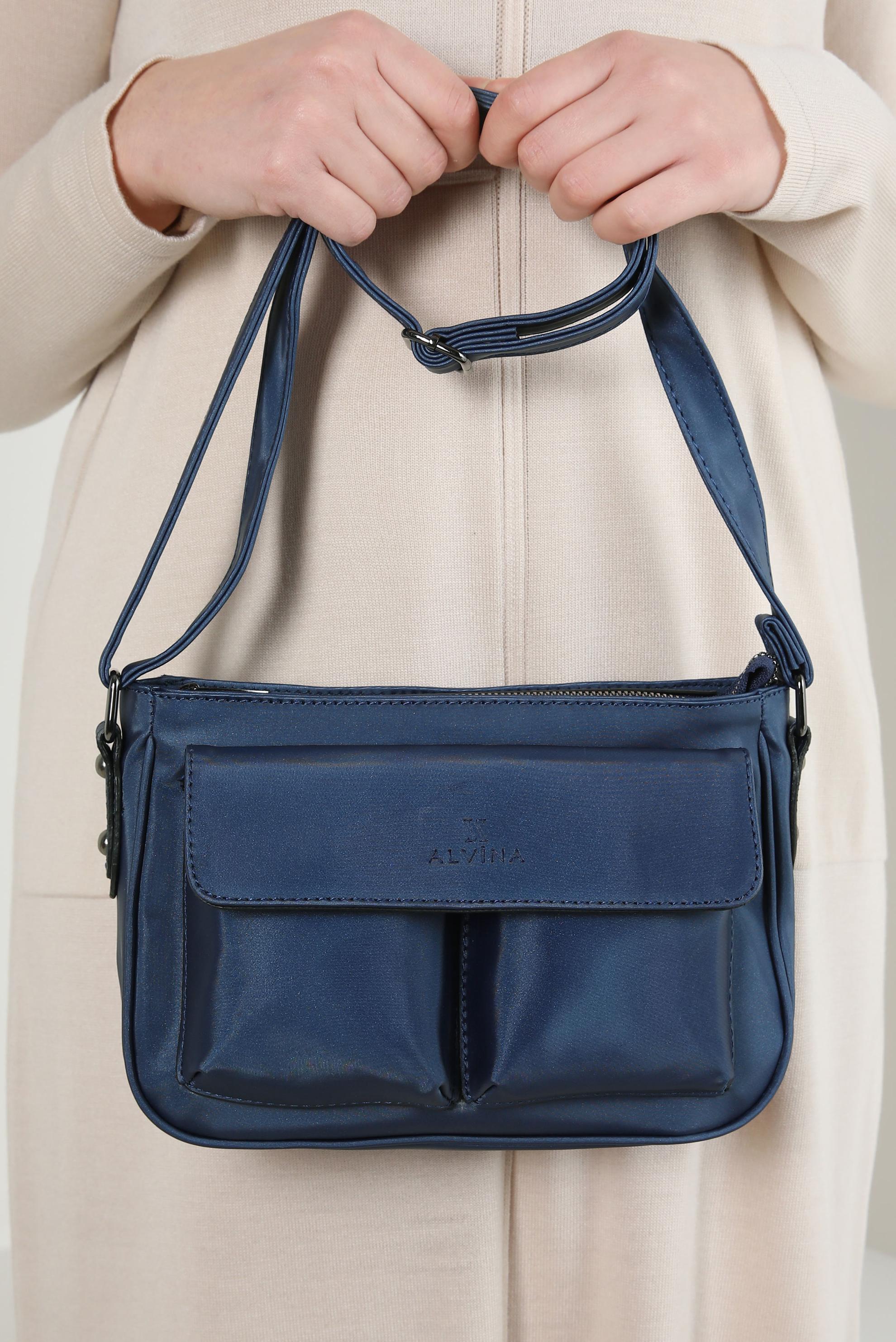 Tesettür giyim LACİVERT ALVİNA ÇANTA 941