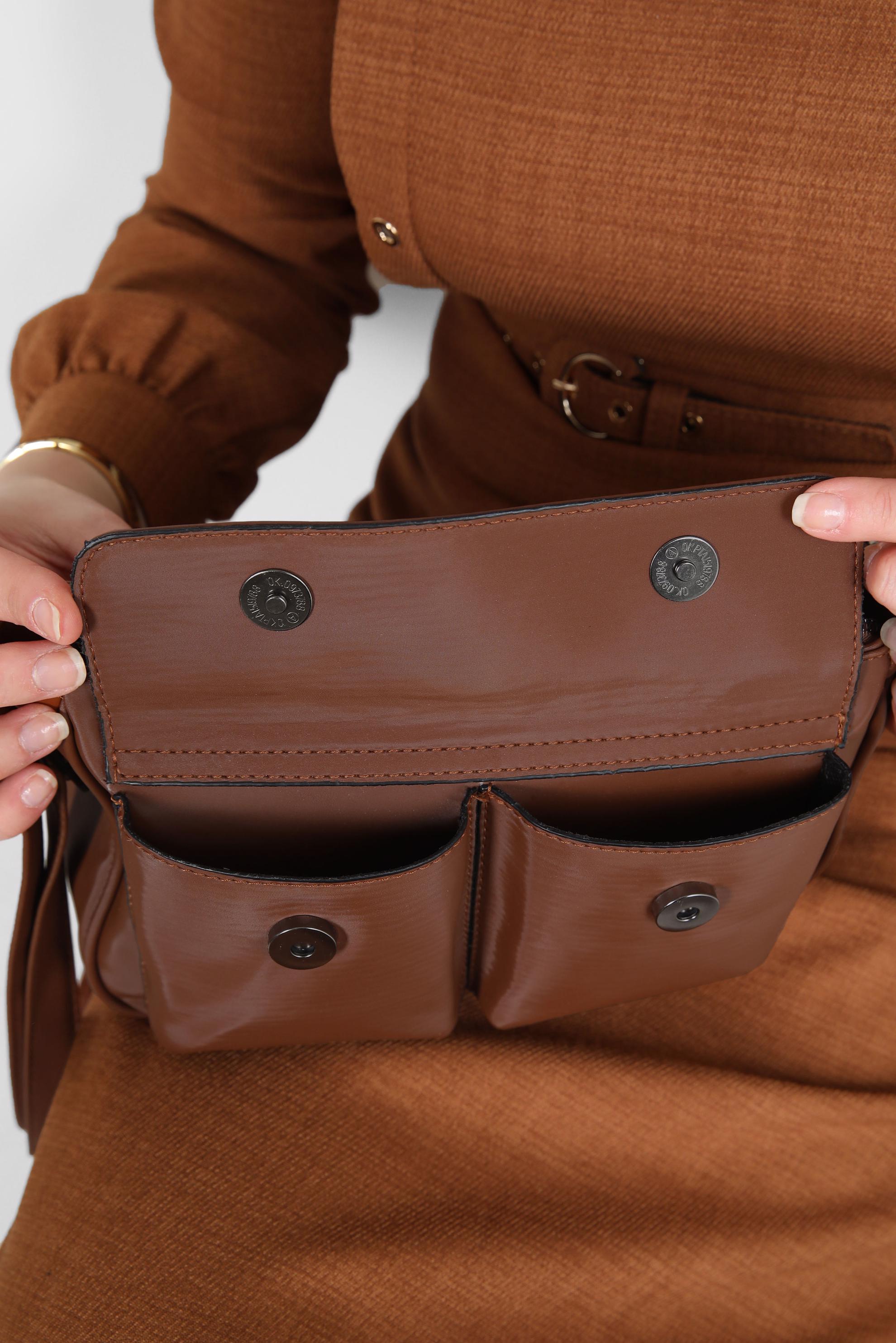 Tesettür giyim TABA ALVİNA ÇANTA 941