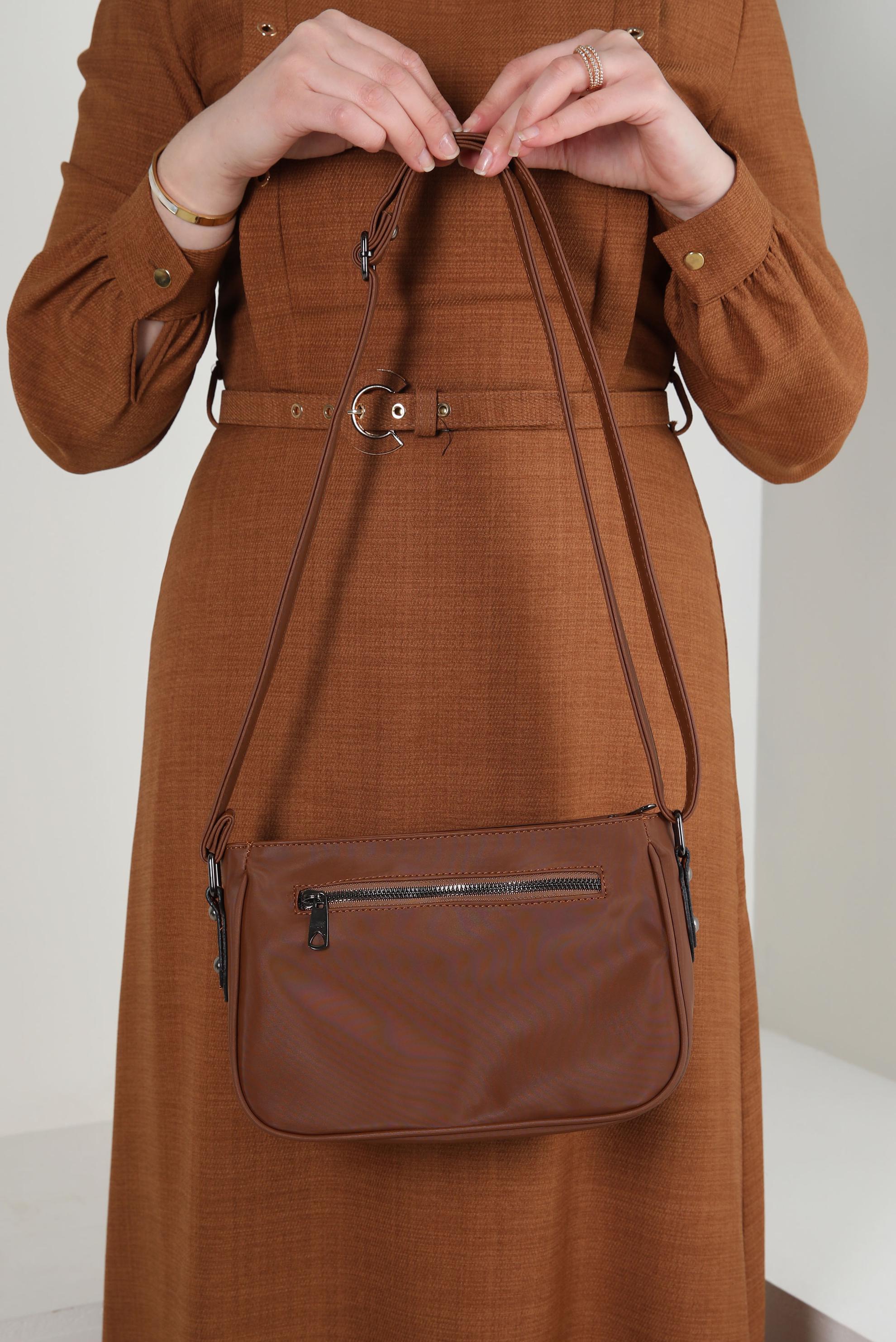 Tesettür giyim TABA ALVİNA ÇANTA 941