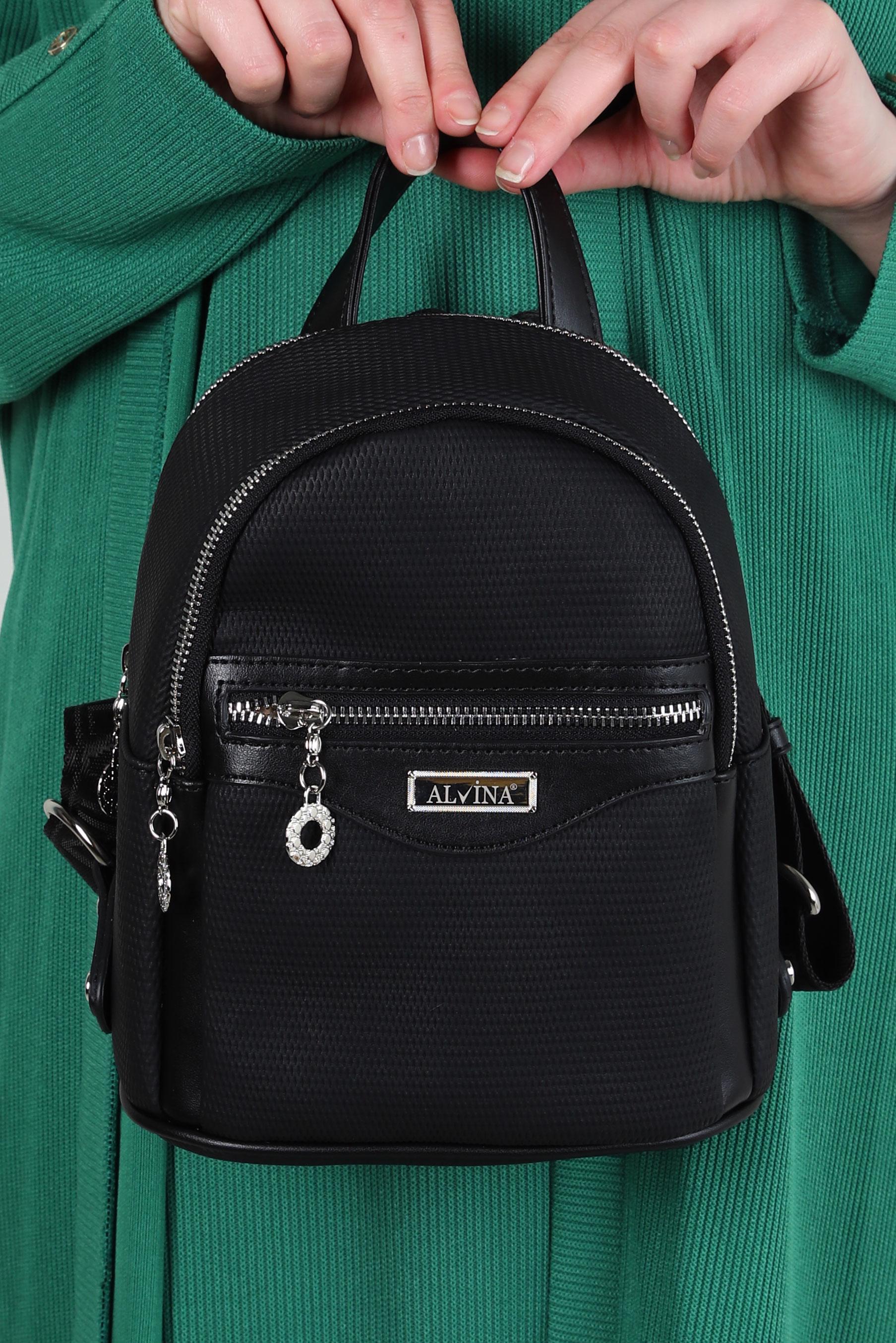 Tesettür giyim SİYAH ALVİNA SIRT ÇANTA 946