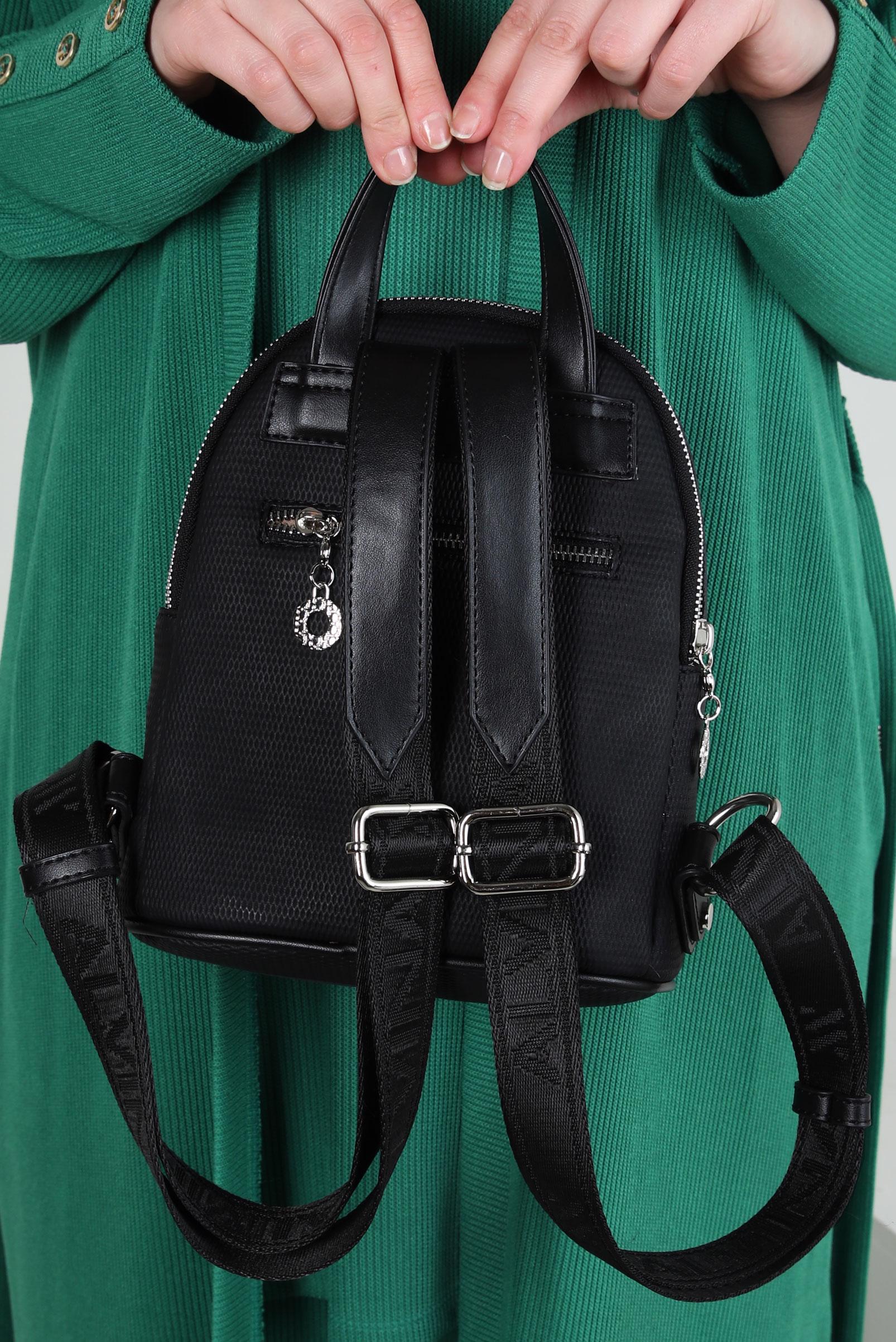 Tesettür giyim SİYAH ALVİNA SIRT ÇANTA 946