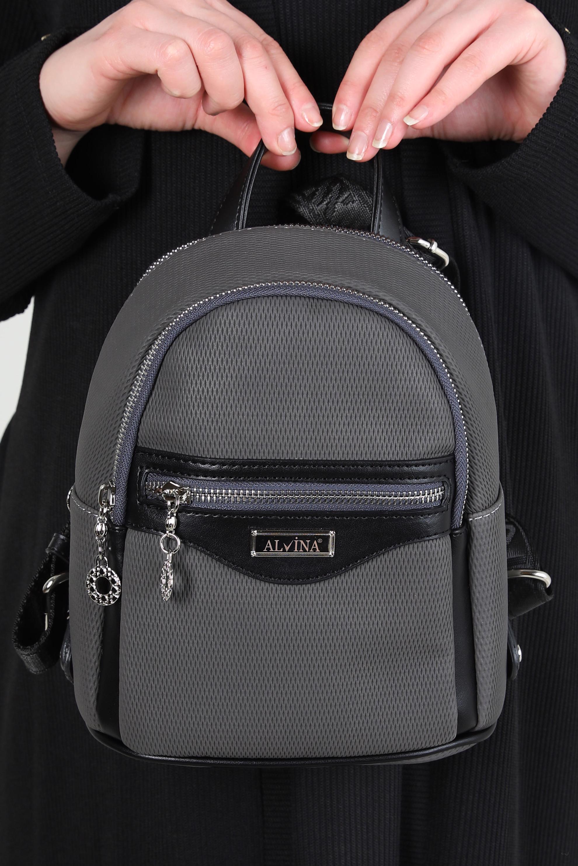 Tesettür giyim BEJ ALVİNA SIRT ÇANTA 946