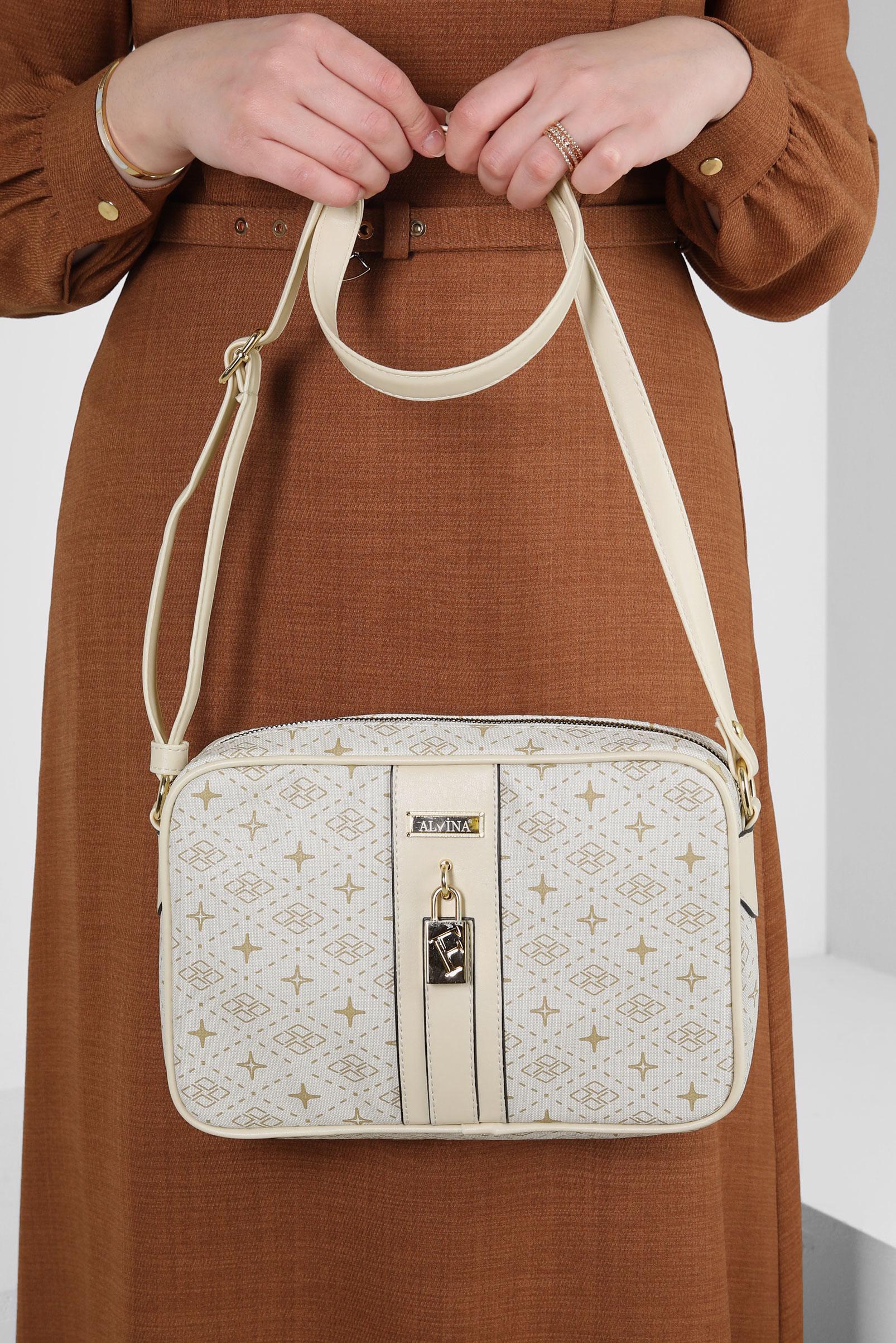 Tesettür giyim BEYAZ ALVİNA ÇANTA 950