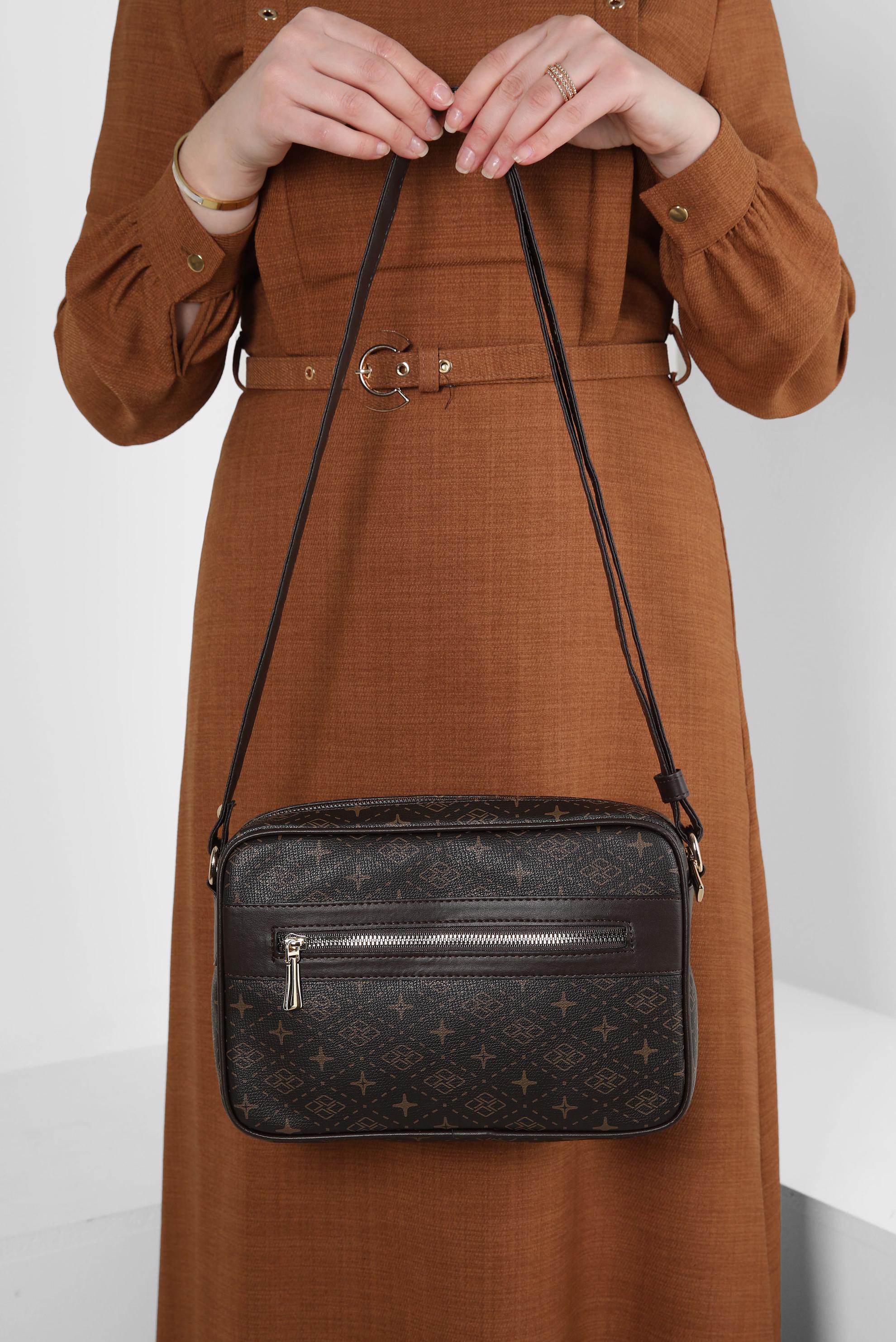 Tesettür giyim KAHVE ALVİNA ÇANTA 950