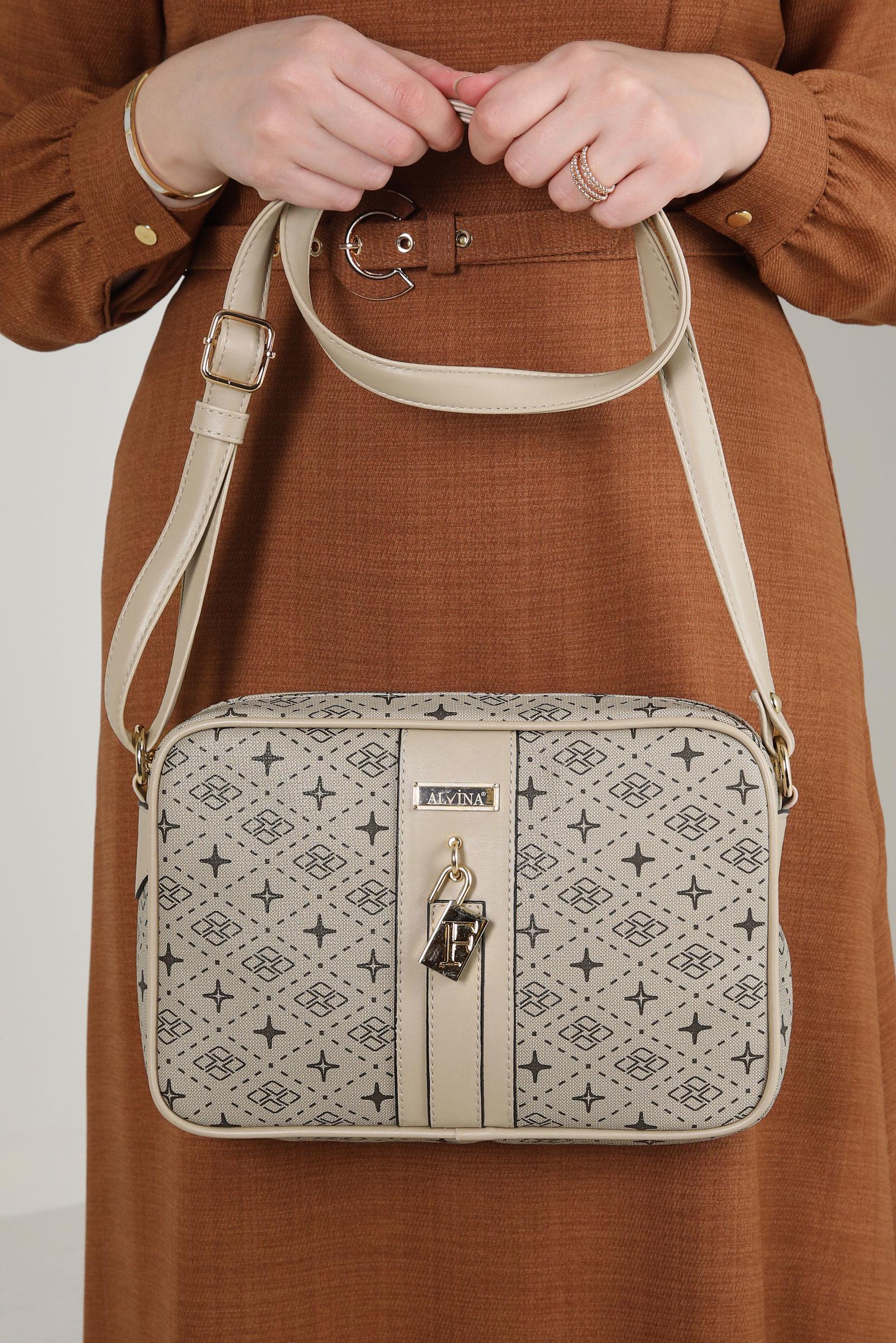 Tesettür giyim VİZON ALVİNA ÇANTA 950