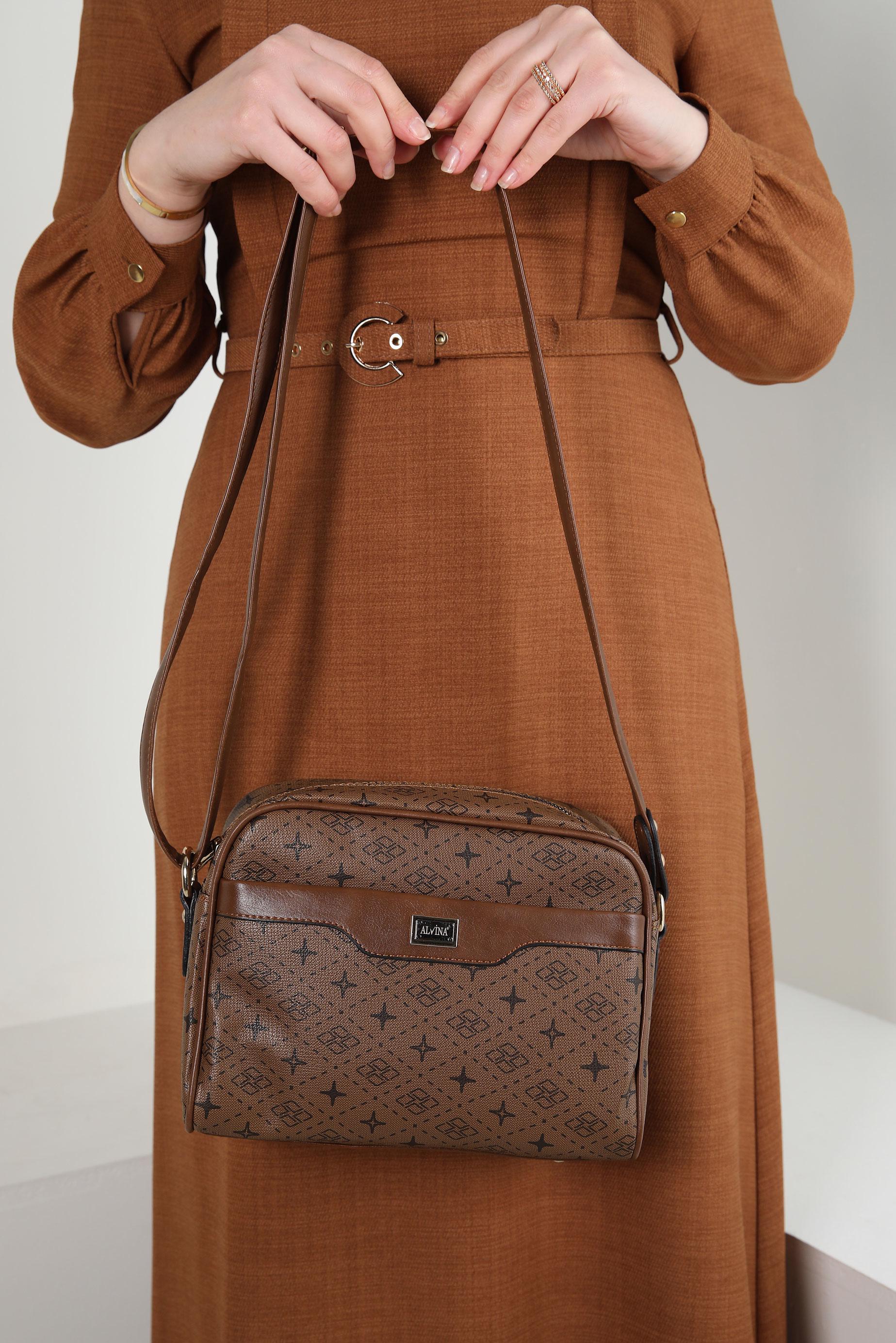 Tesettür giyim TABA ALVİNA ÇANTA 952