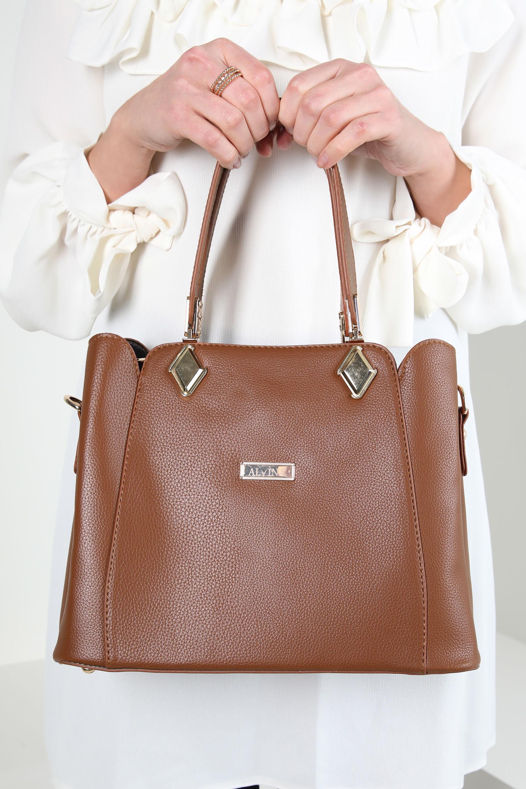 Tesettür giyim TABA ALVİNA ÇANTA 954