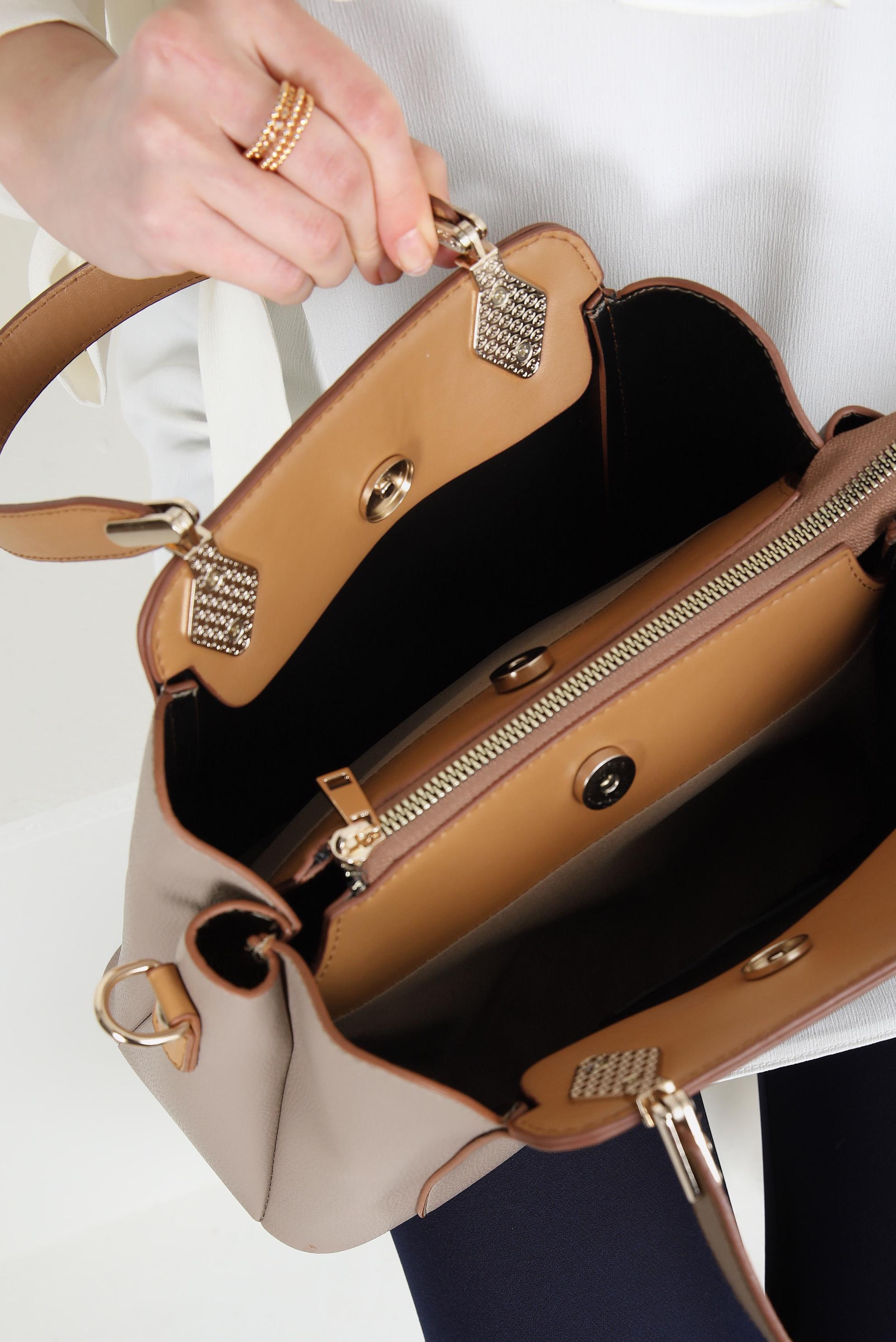 Tesettür giyim VİZON ALVİNA ÇANTA 954