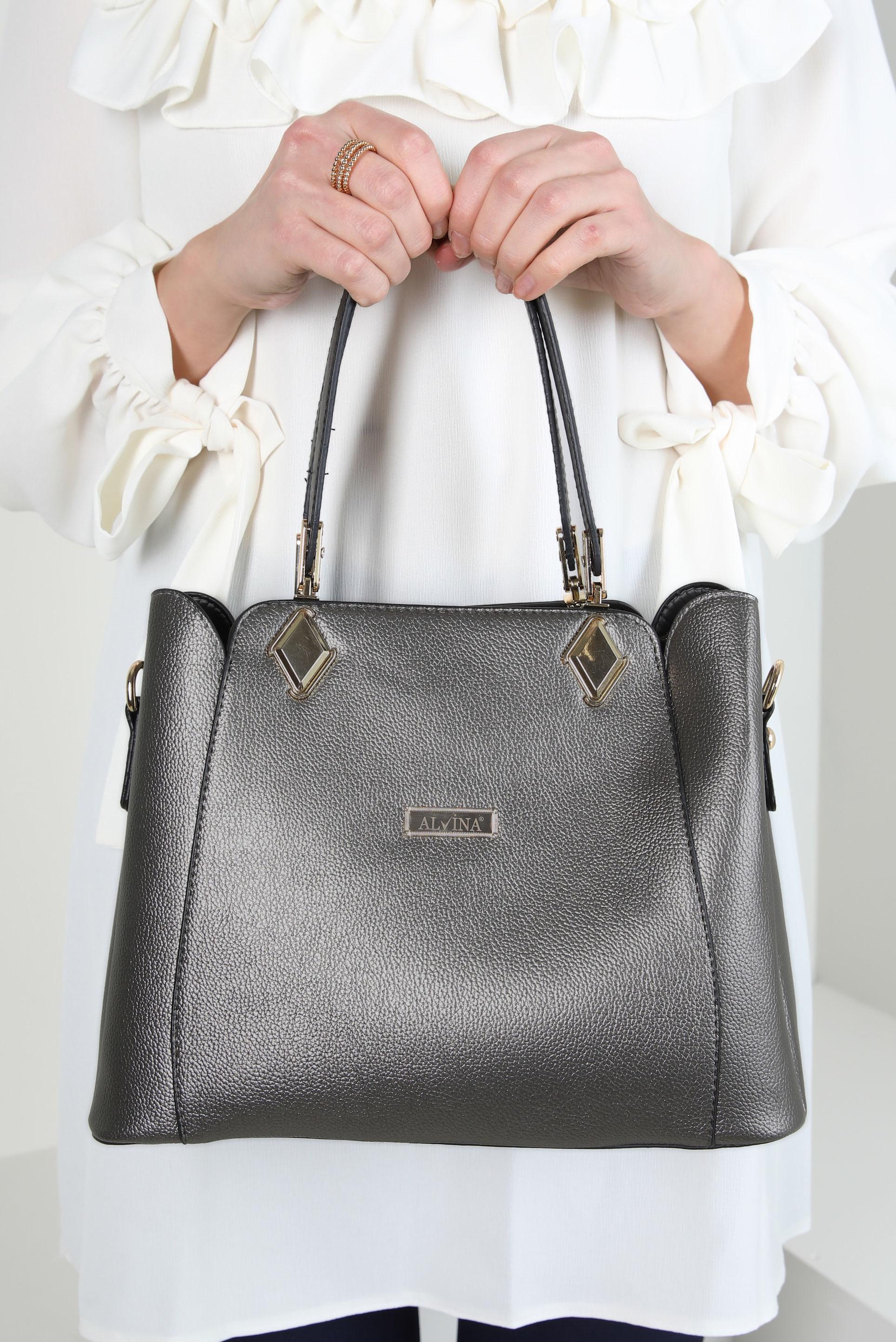 Tesettür giyim BEJ ALVİNA ÇANTA 954