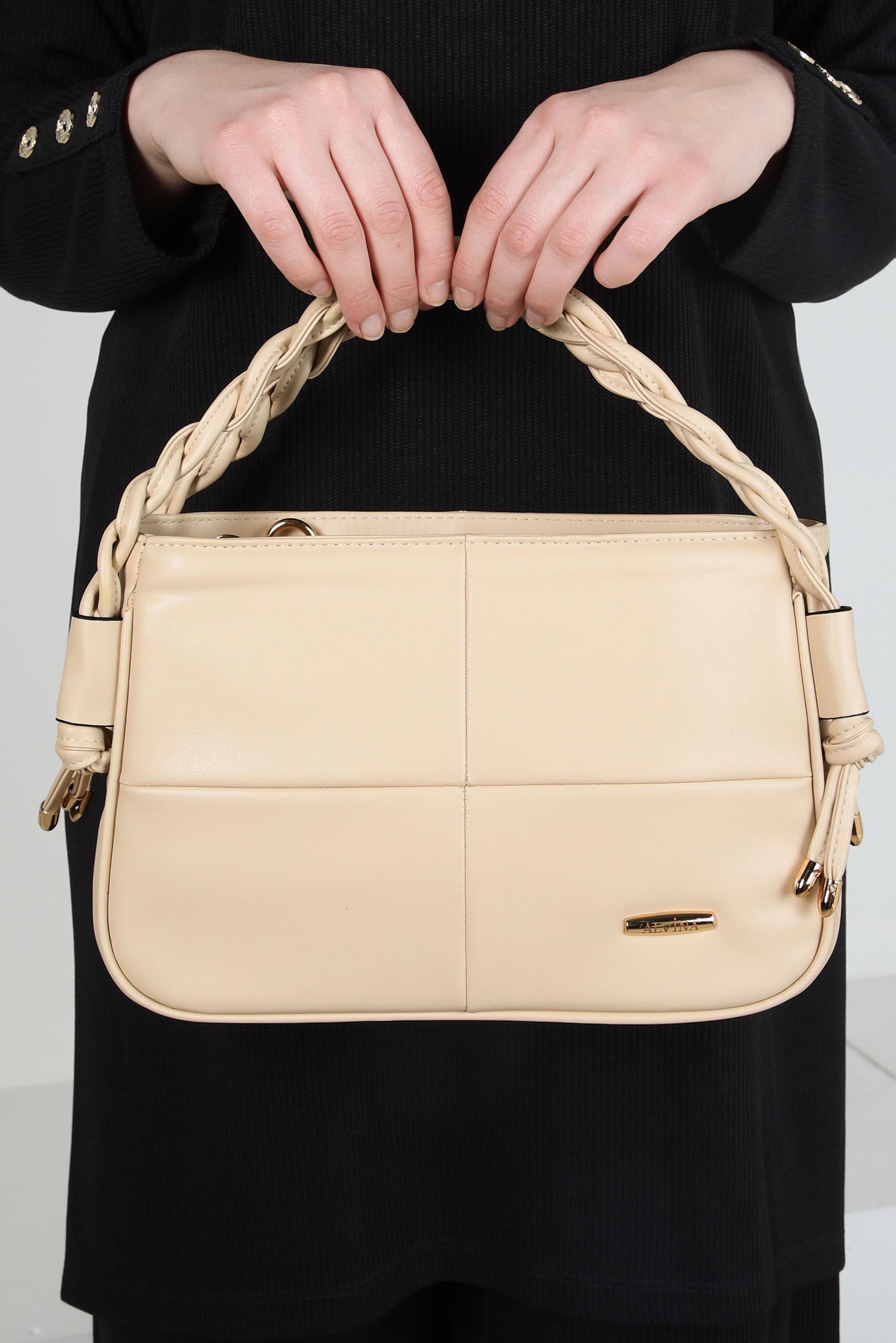 Tesettür giyim BEYAZ ALVİNA ÇANTA 970