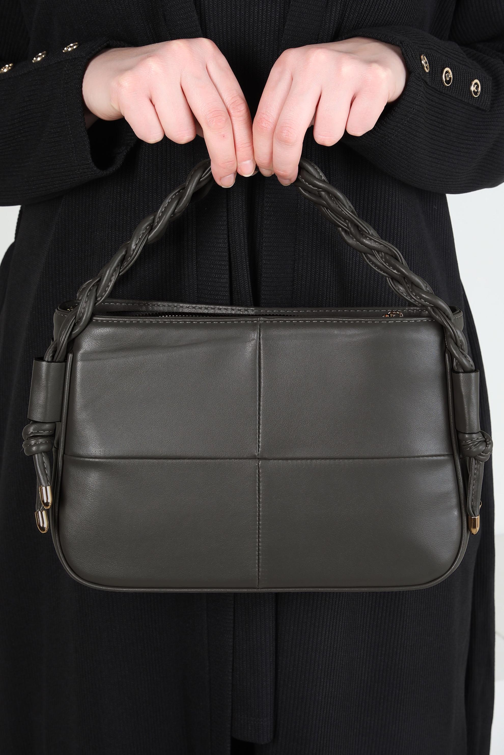 Tesettür giyim GRİ ALVİNA ÇANTA 970