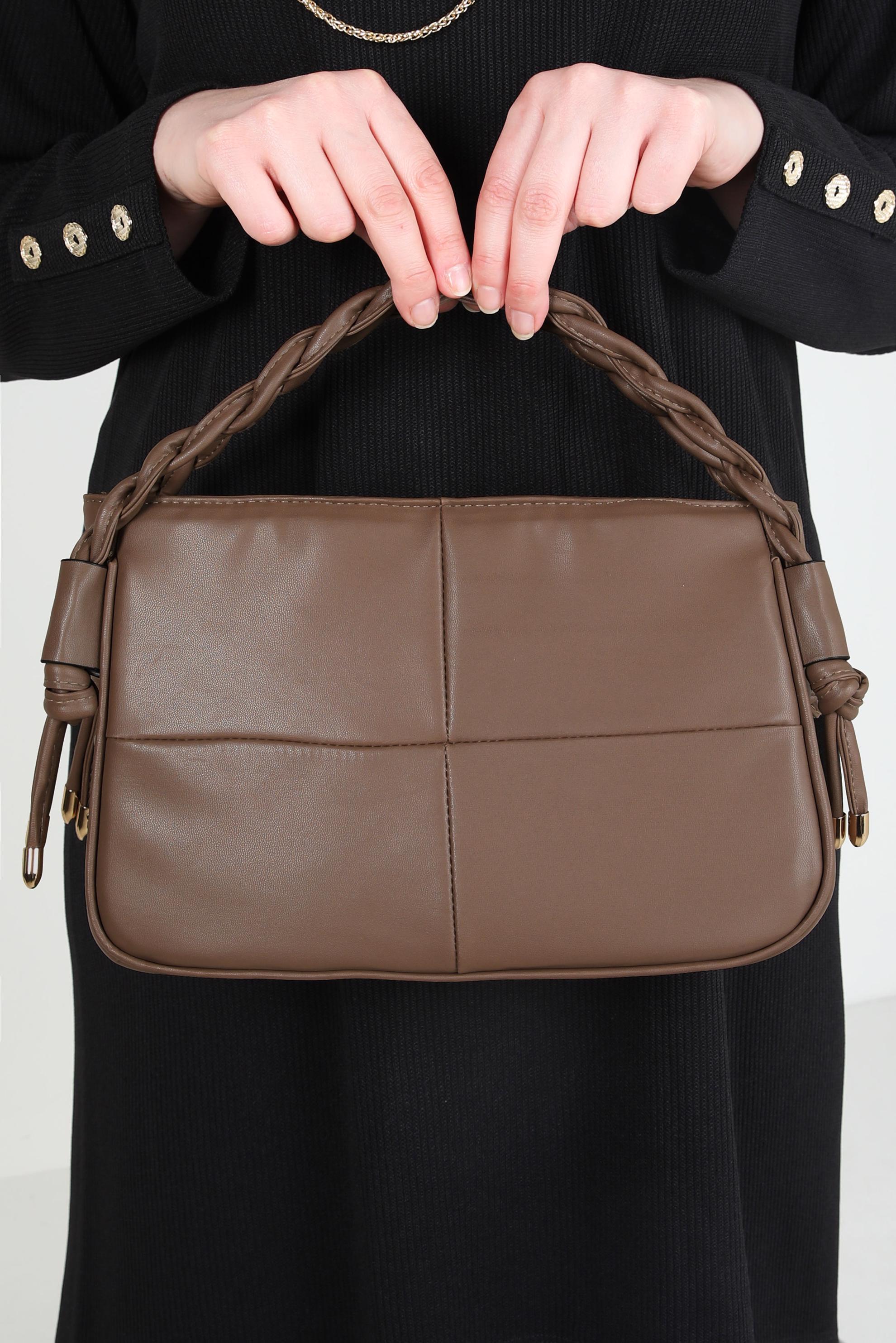 Tesettür giyim VİZON ALVİNA ÇANTA 970