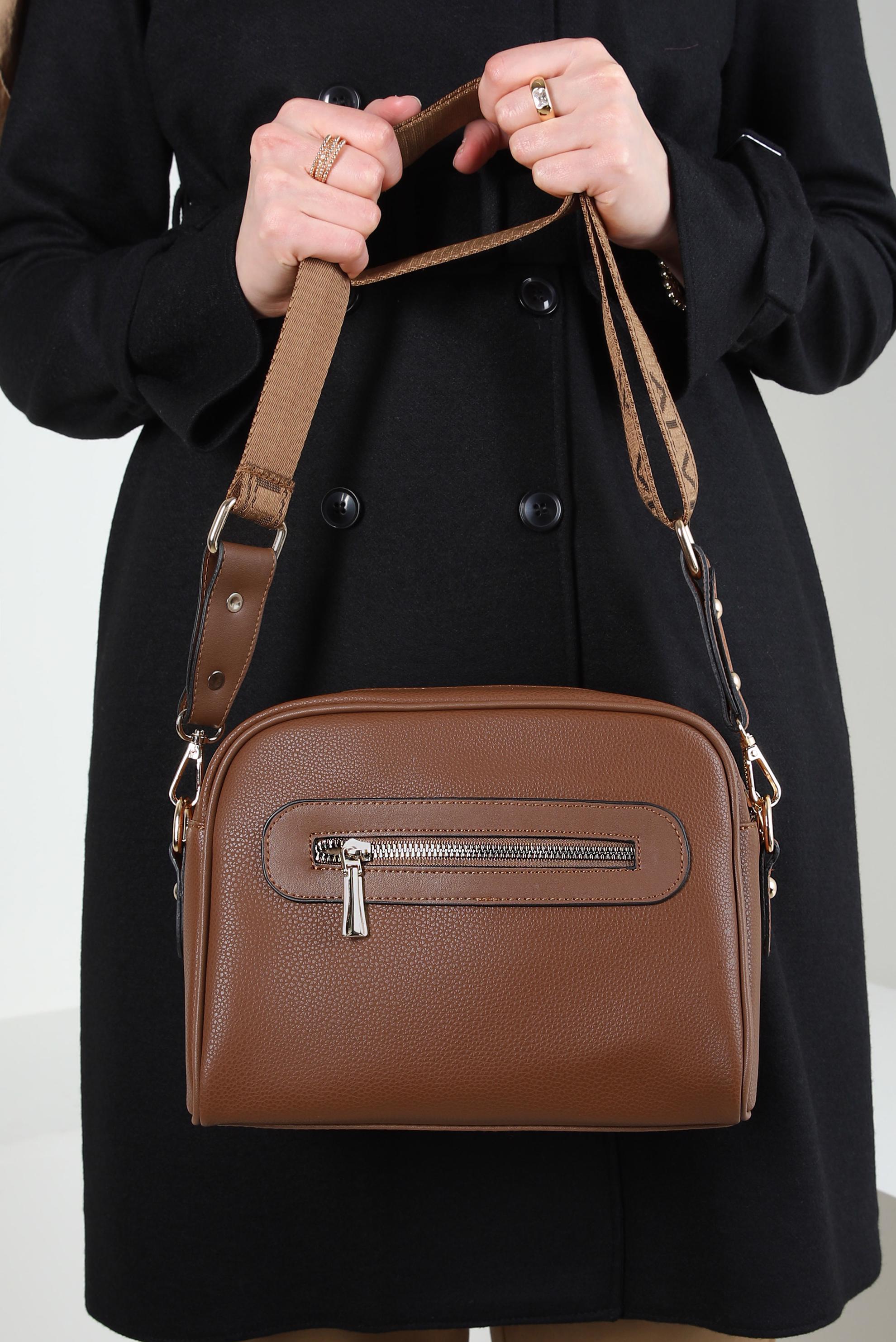 Tesettür giyim TABA ALVİNA ÇANTA 987