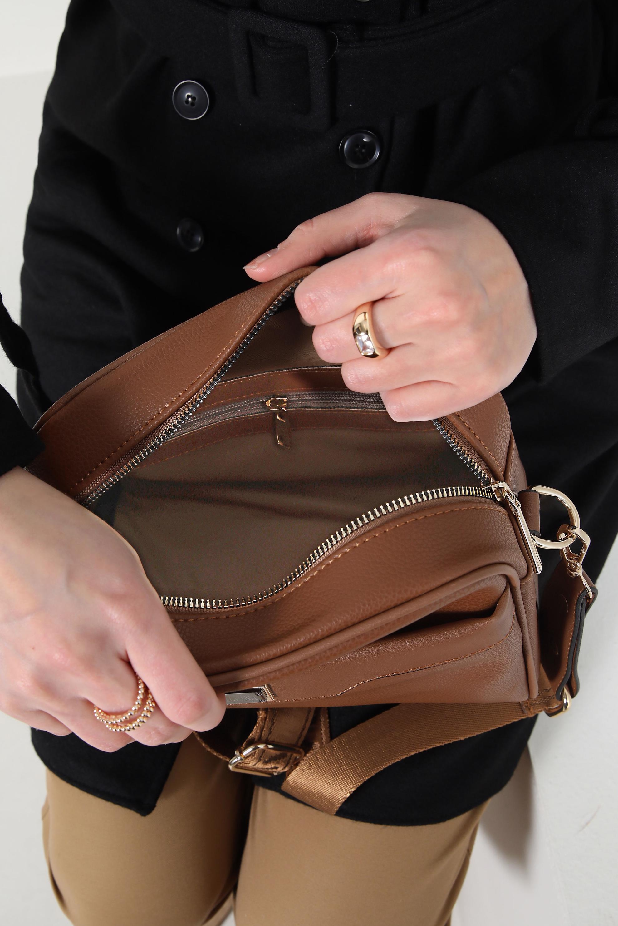 Tesettür giyim TABA ALVİNA ÇANTA 987