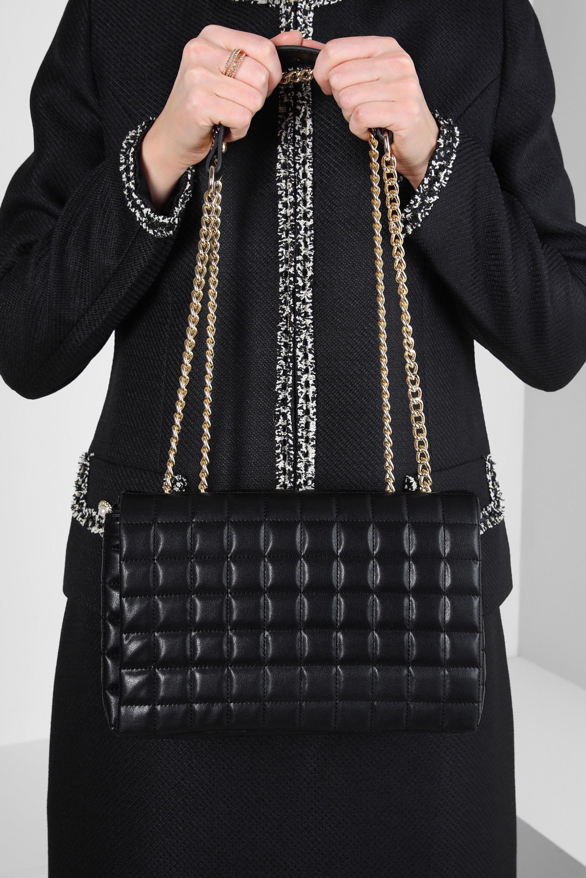 Tesettür giyim SİYAH ALVİNA ZİNCİR ASKILI ÇANTA 992