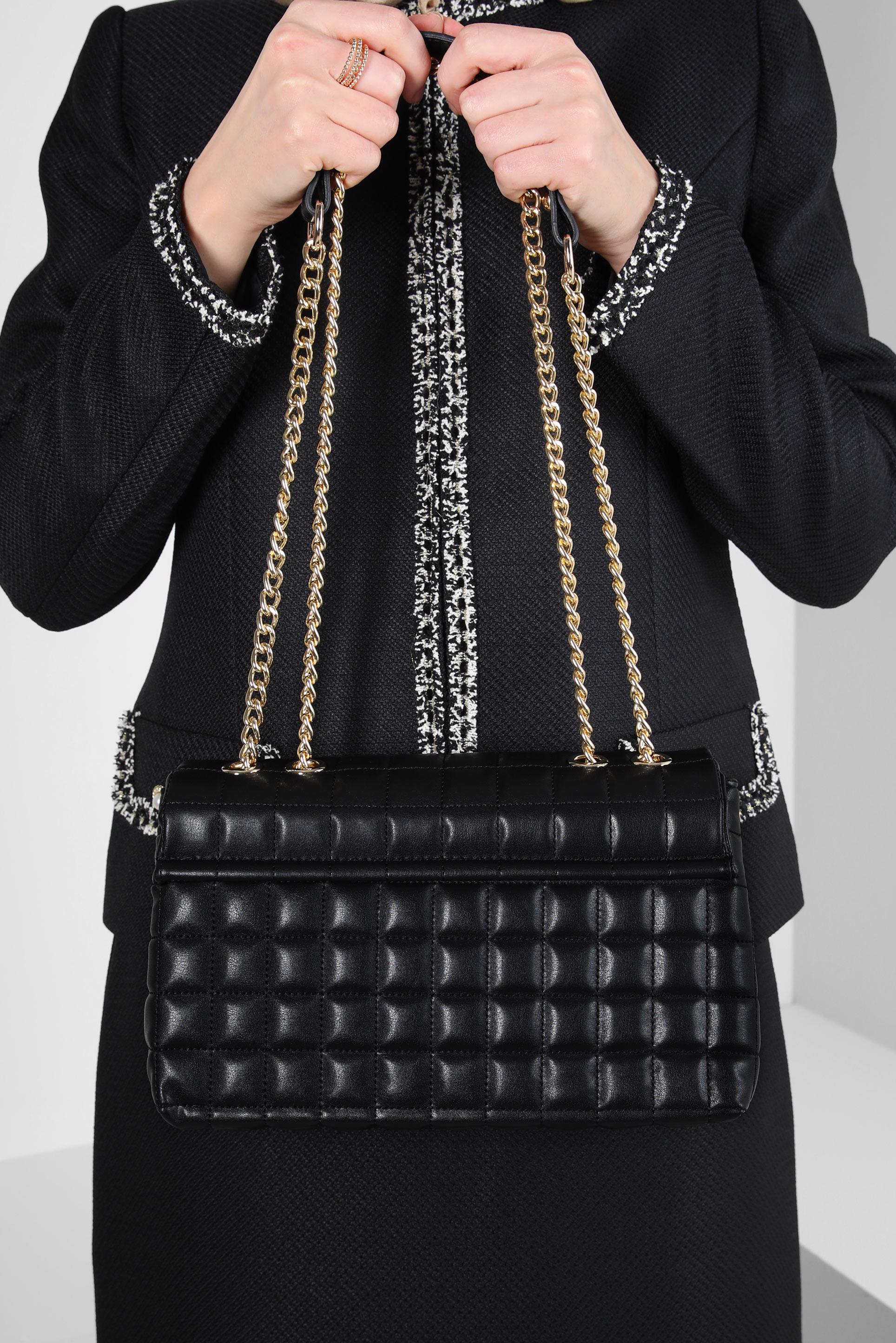 Tesettür giyim SİYAH ALVİNA ZİNCİR ASKILI ÇANTA 992