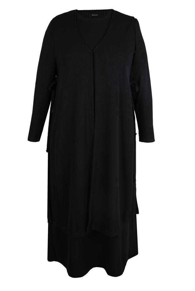 Hijab clothing BLACK DRESS SUIT WITH VEST 20479 - ALVİNA