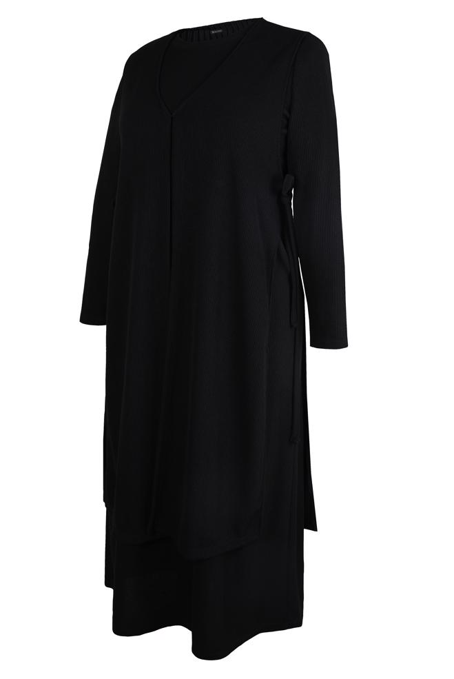 Hijab clothing BLACK DRESS SUIT WITH VEST 20479 - ALVİNA