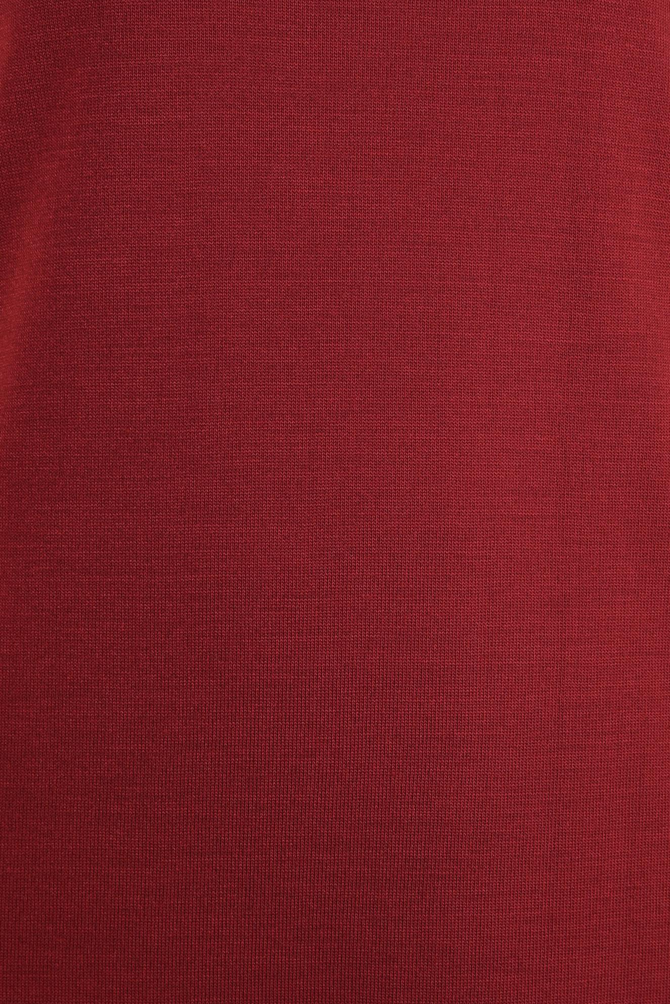 Hijab clothing CLARET RED TURTLENECK KNITWEAR DRESS 44005