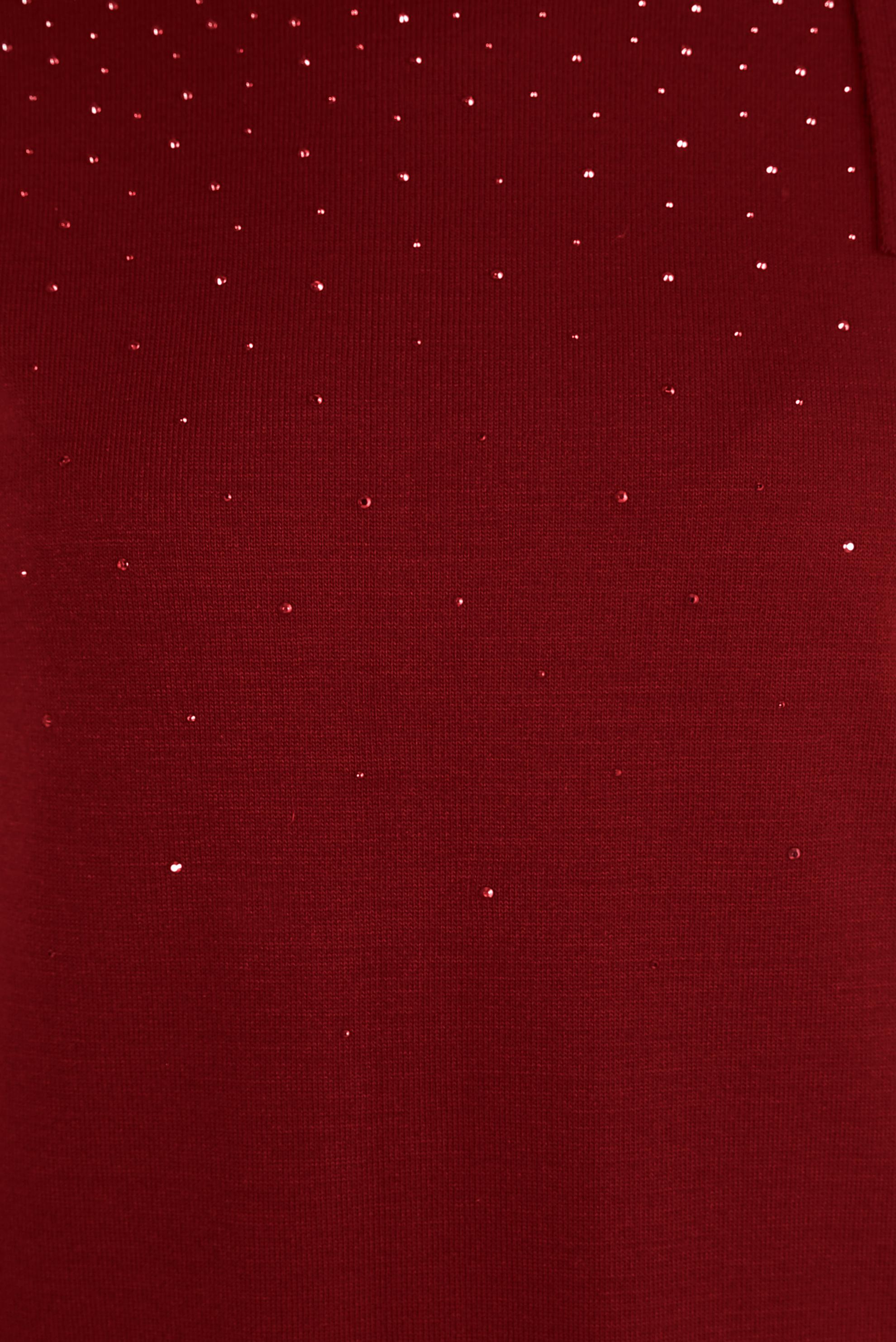 Hijab clothing CLARET RED KNITWEAR DRESS 44027