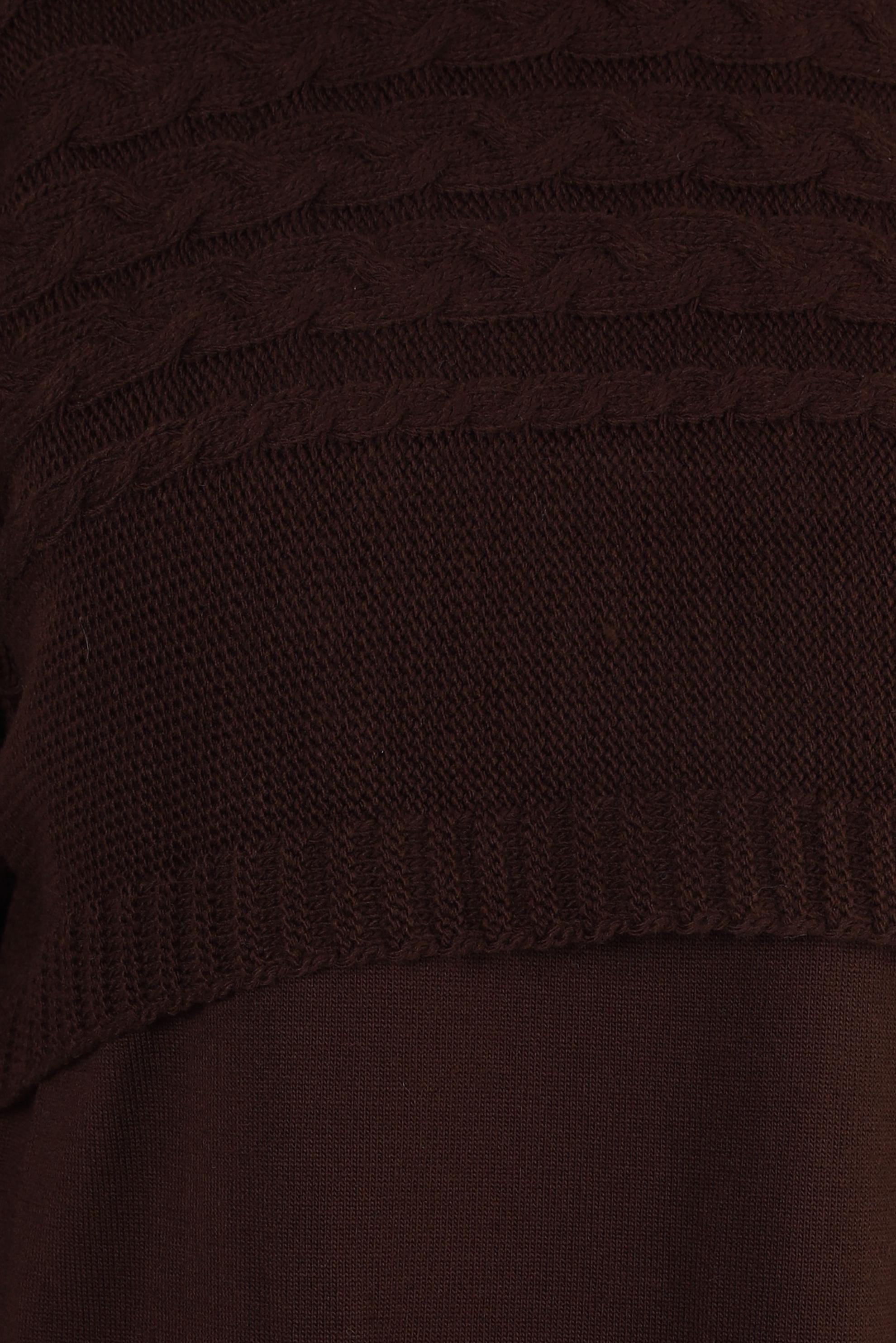 Hijab clothing BROWN KNITWEAR DRESS SUIT 44090