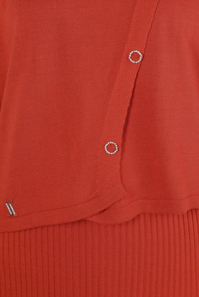 Hijab clothing ORANGE KNITWEAR DRESS SUIT 44091 - ALVİNA