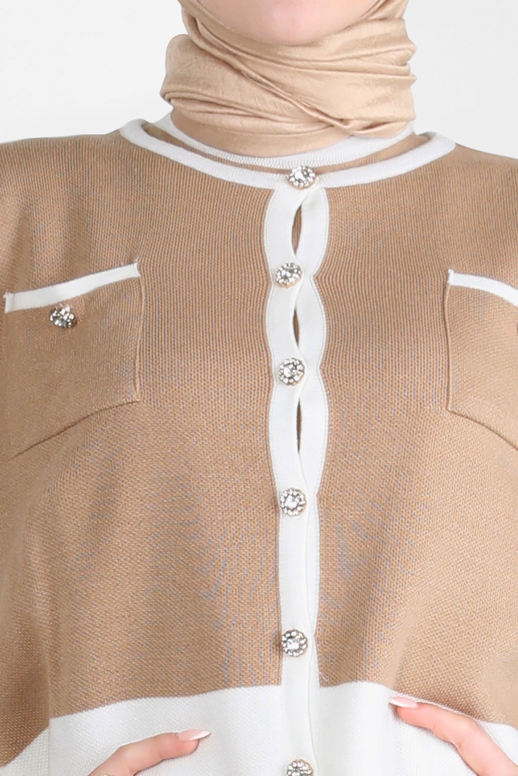 Vêtements hijab BRUN TAILLEUR ROBE AVEC VESTE 44092