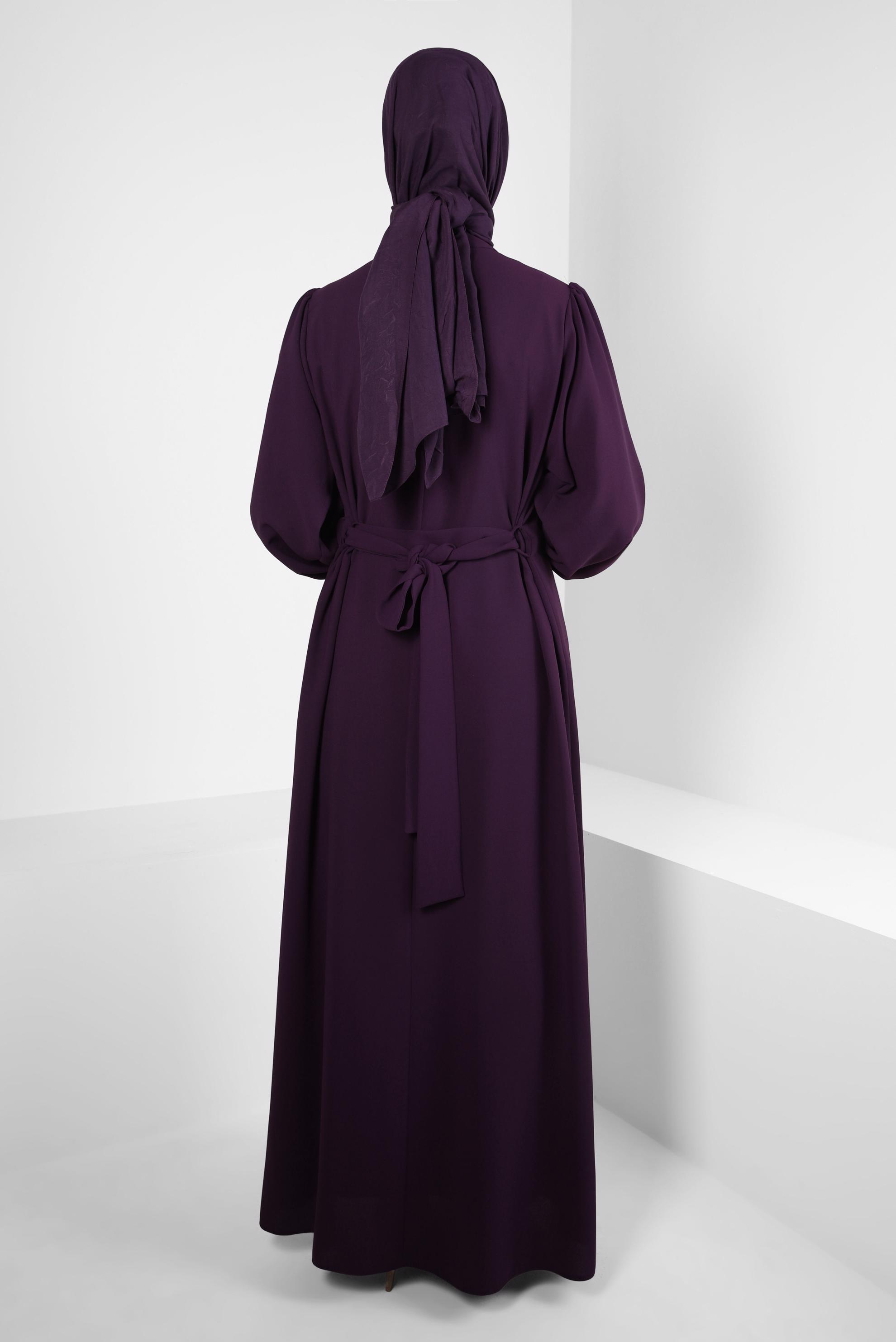 Hijab clothing DAMSON FLOWER DETAIL DRESS 44179