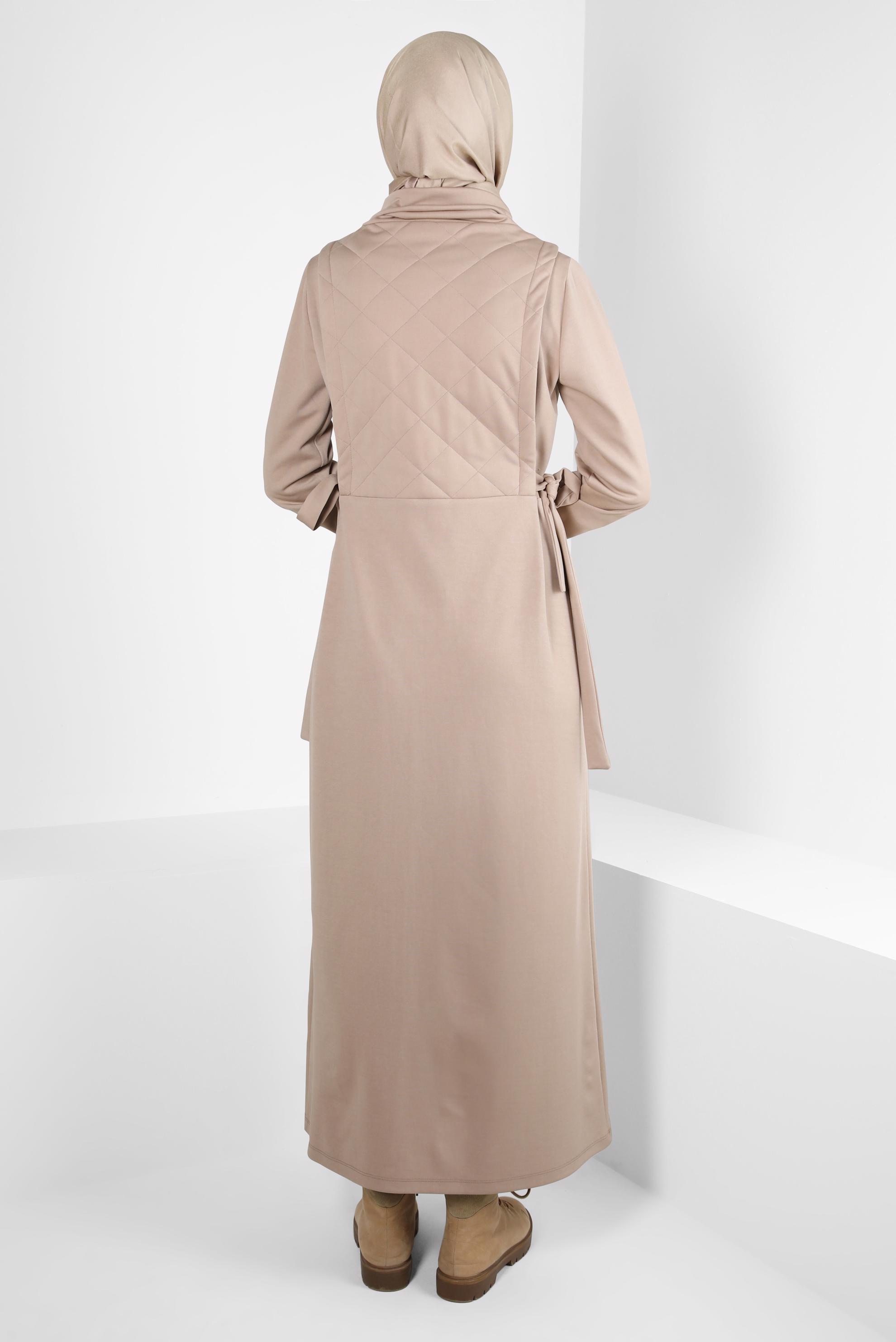 Hijab clothing BEIGE LACING DETAIL DRESS 44197