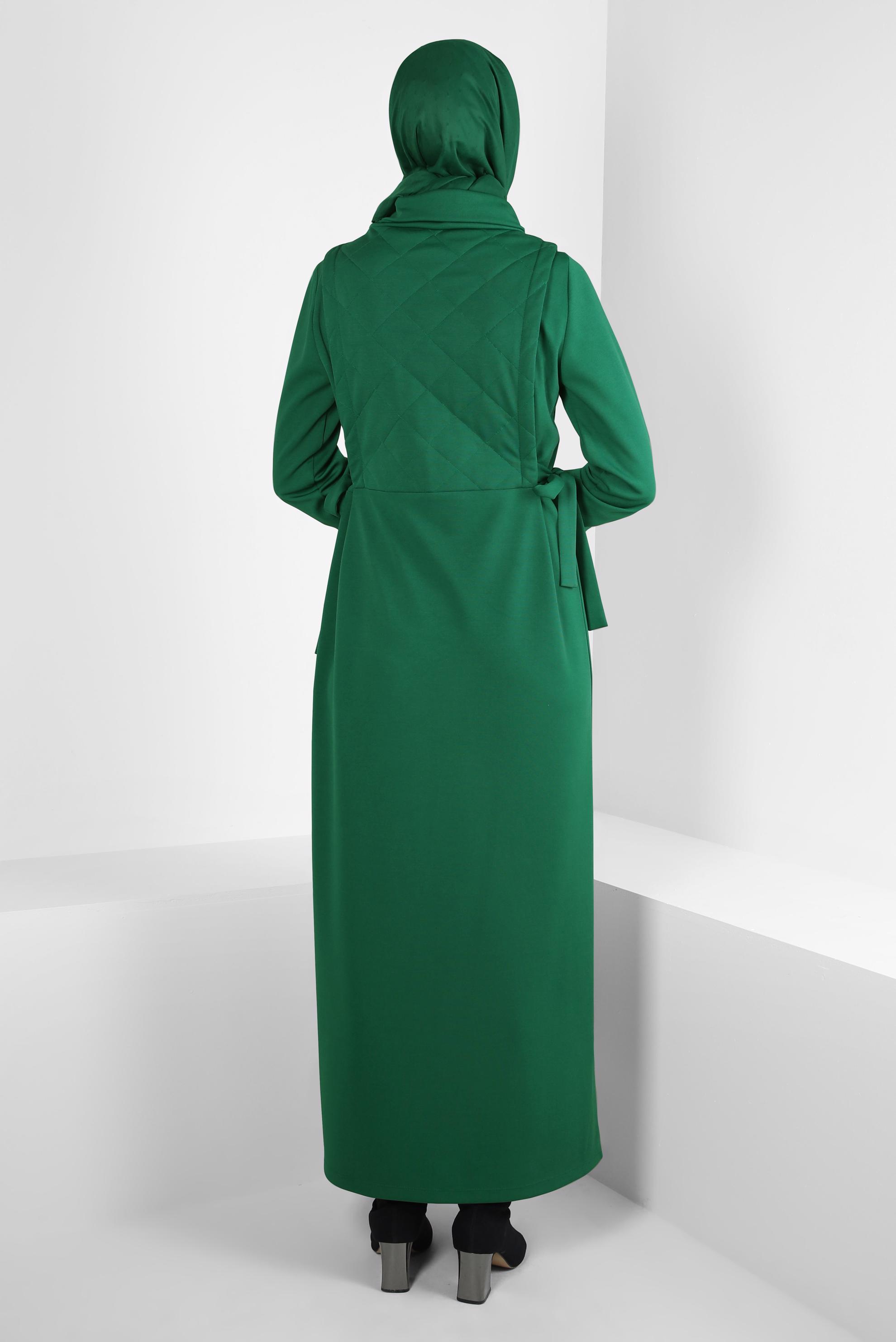 Hijab clothing GREEN LACING DETAIL DRESS 44197
