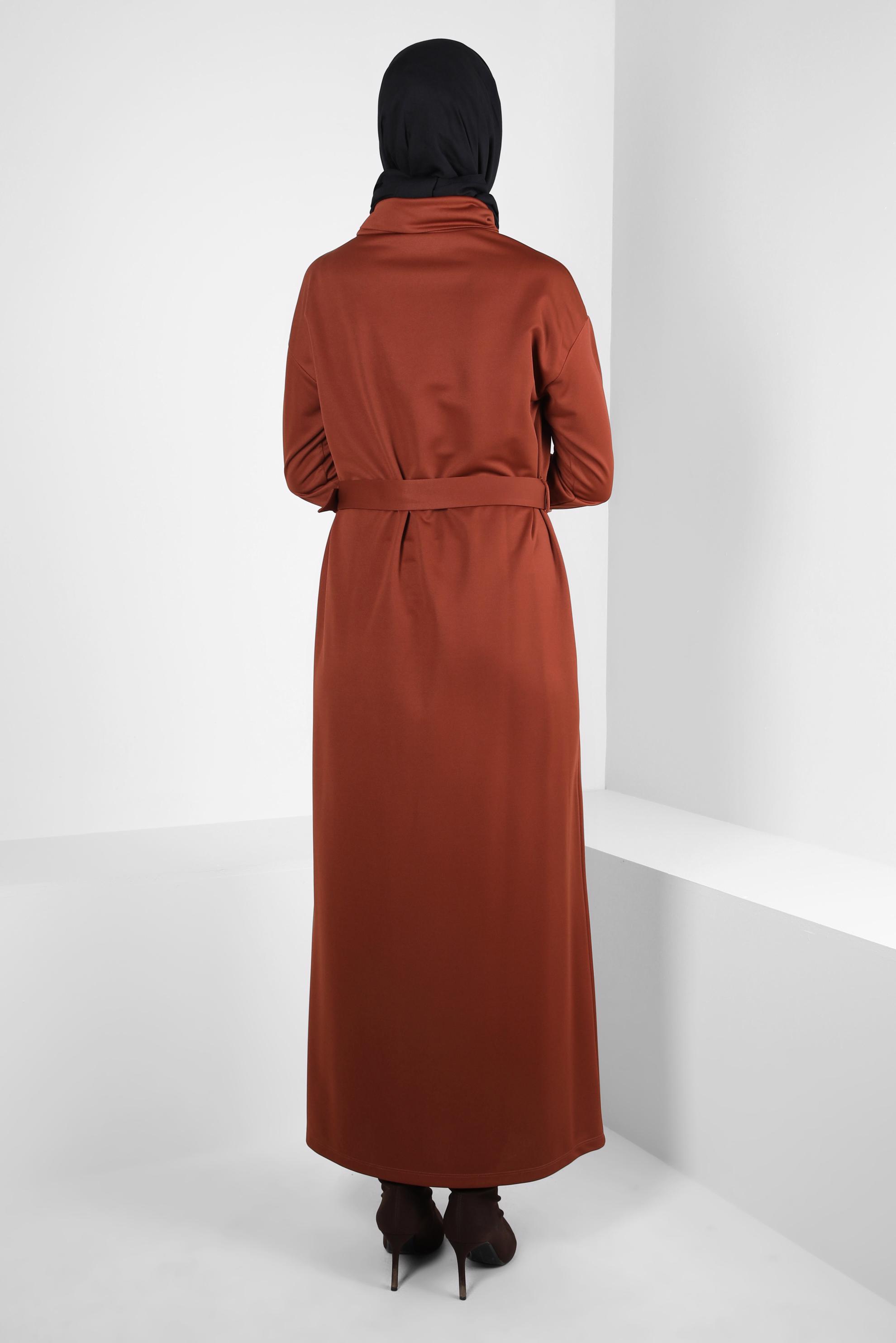 Hijab clothing ORANGE BELTED DRESS 44213