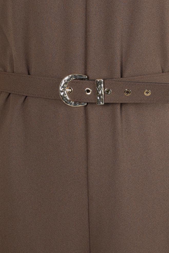 Hijab clothing BROWN BELTED 2-PIECE JUMPSUIT 44231 - ALVİNA
