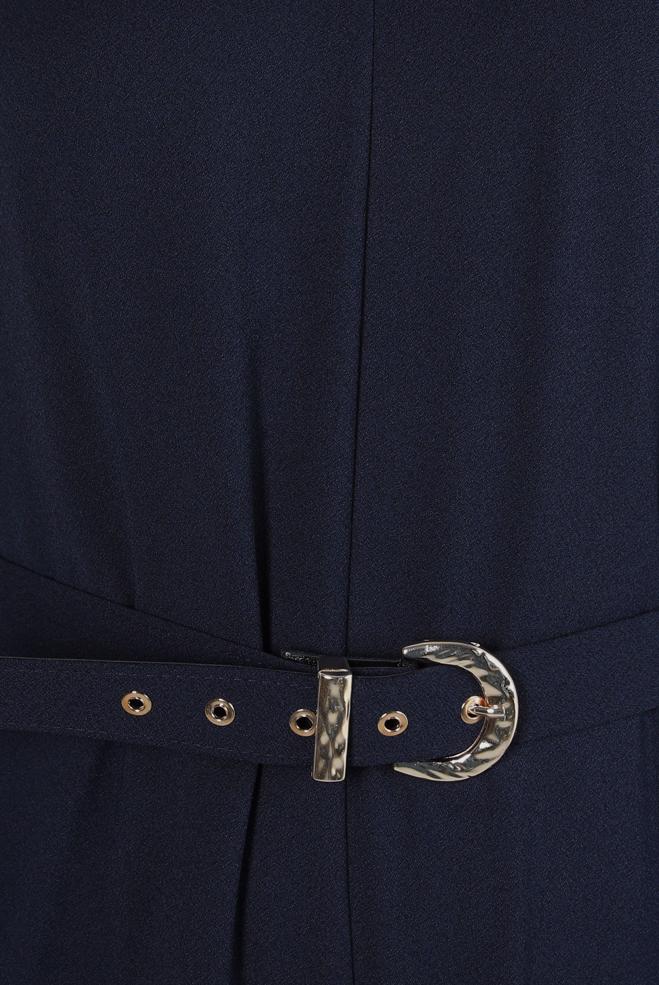 Hijab clothing NAVY BLUE BELTED 2-PIECE JUMPSUIT 44231 - ALVİNA