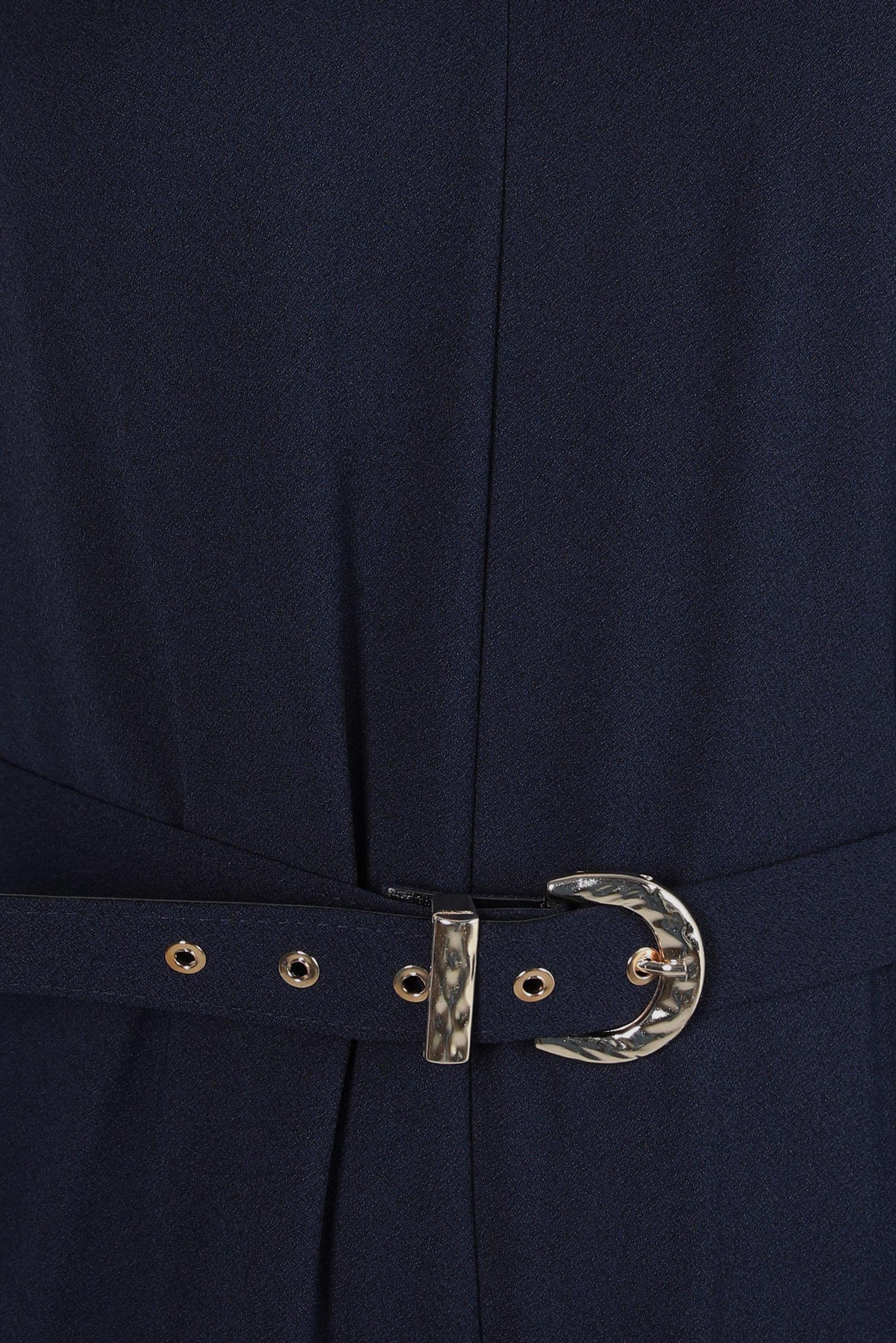 Tesettür giyim LACİVERT KEMERLİ İKİLİ KREP TULUM 44231