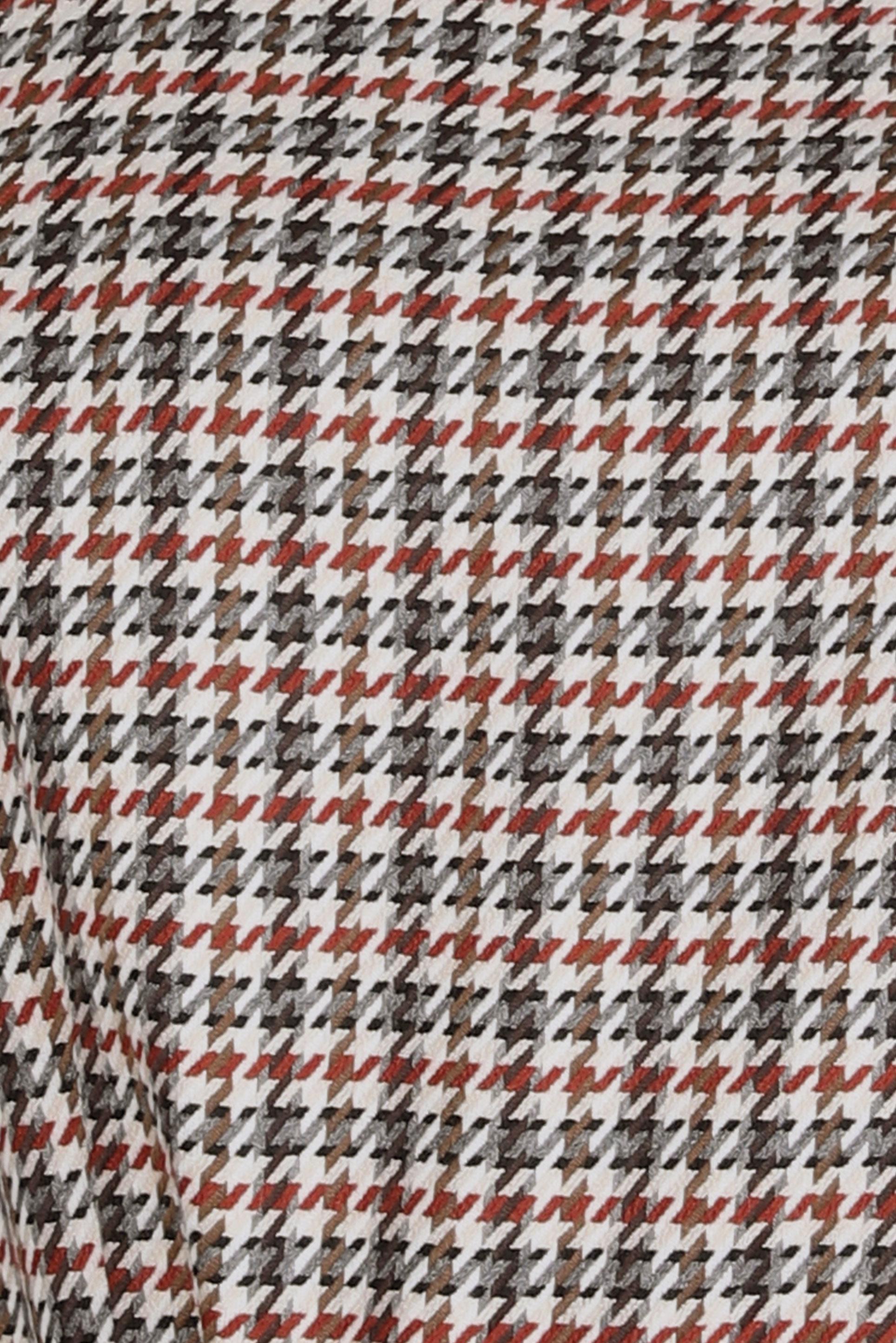 Tesettür giyim TURUNCU DESENLİ KEMERLİ ELBİSE 44232