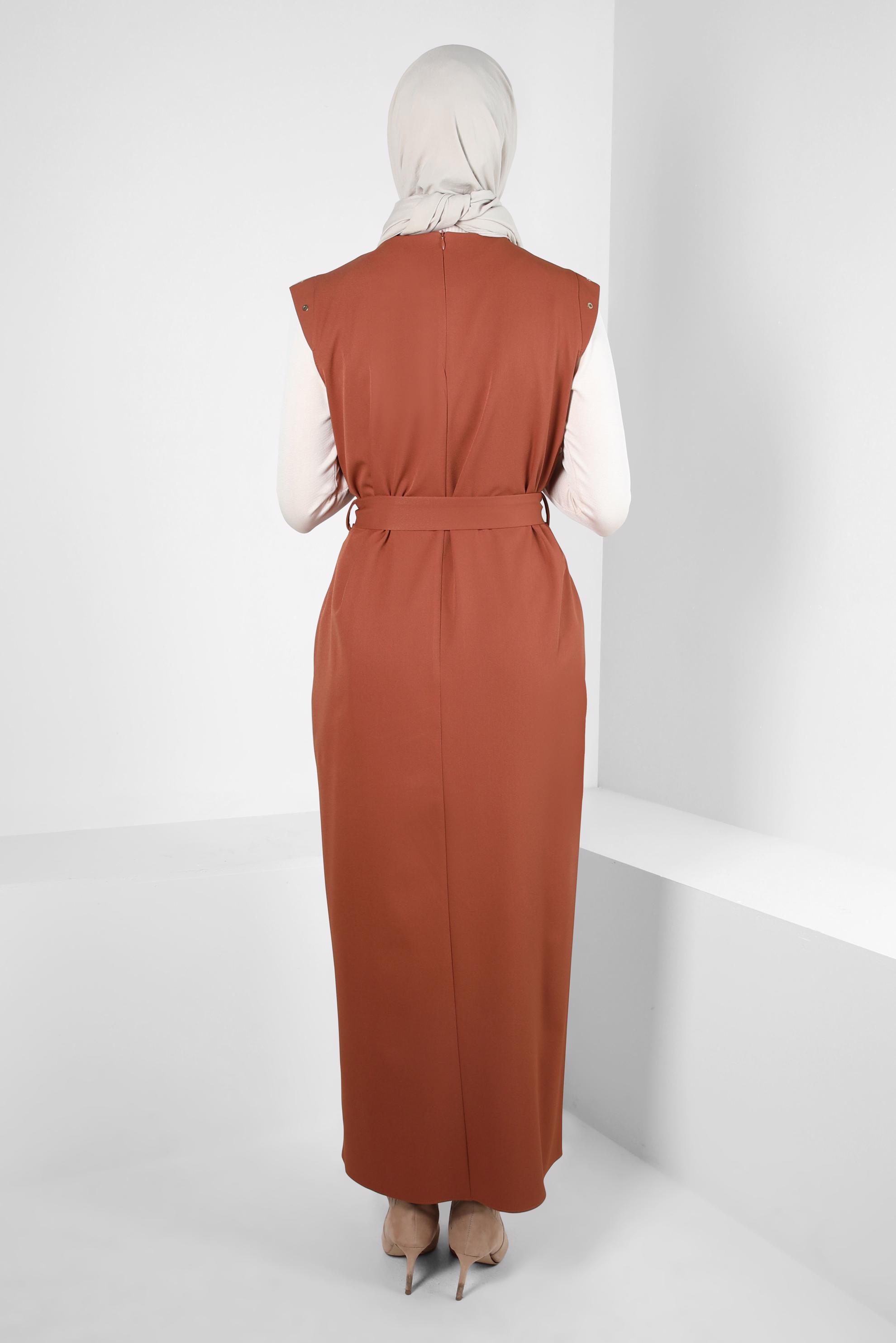 Hijab clothing TABA BELTED PINAFORE DRESS 44252