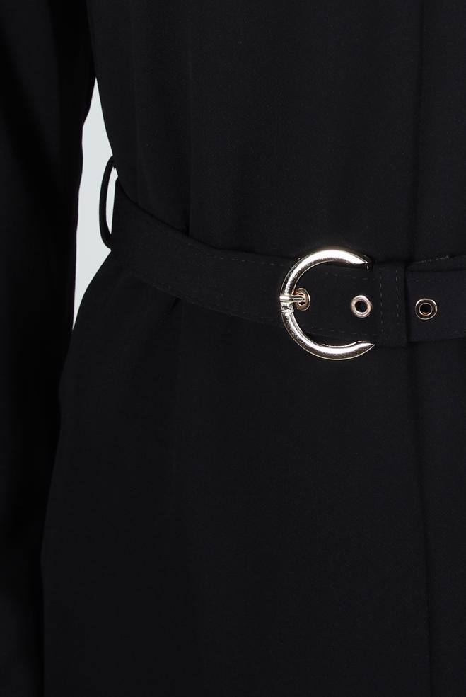 Hijab clothing BLACK BELTED JUMPSUIT 44253 - ALVİNA