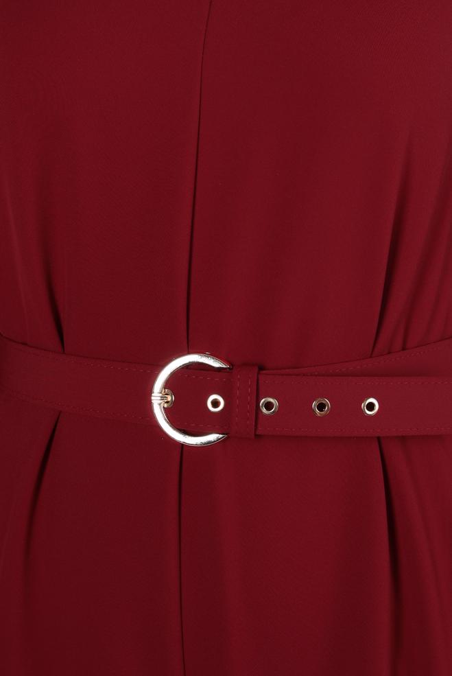 Hijab clothing RED BELTED JUMPSUIT 44253 - ALVİNA