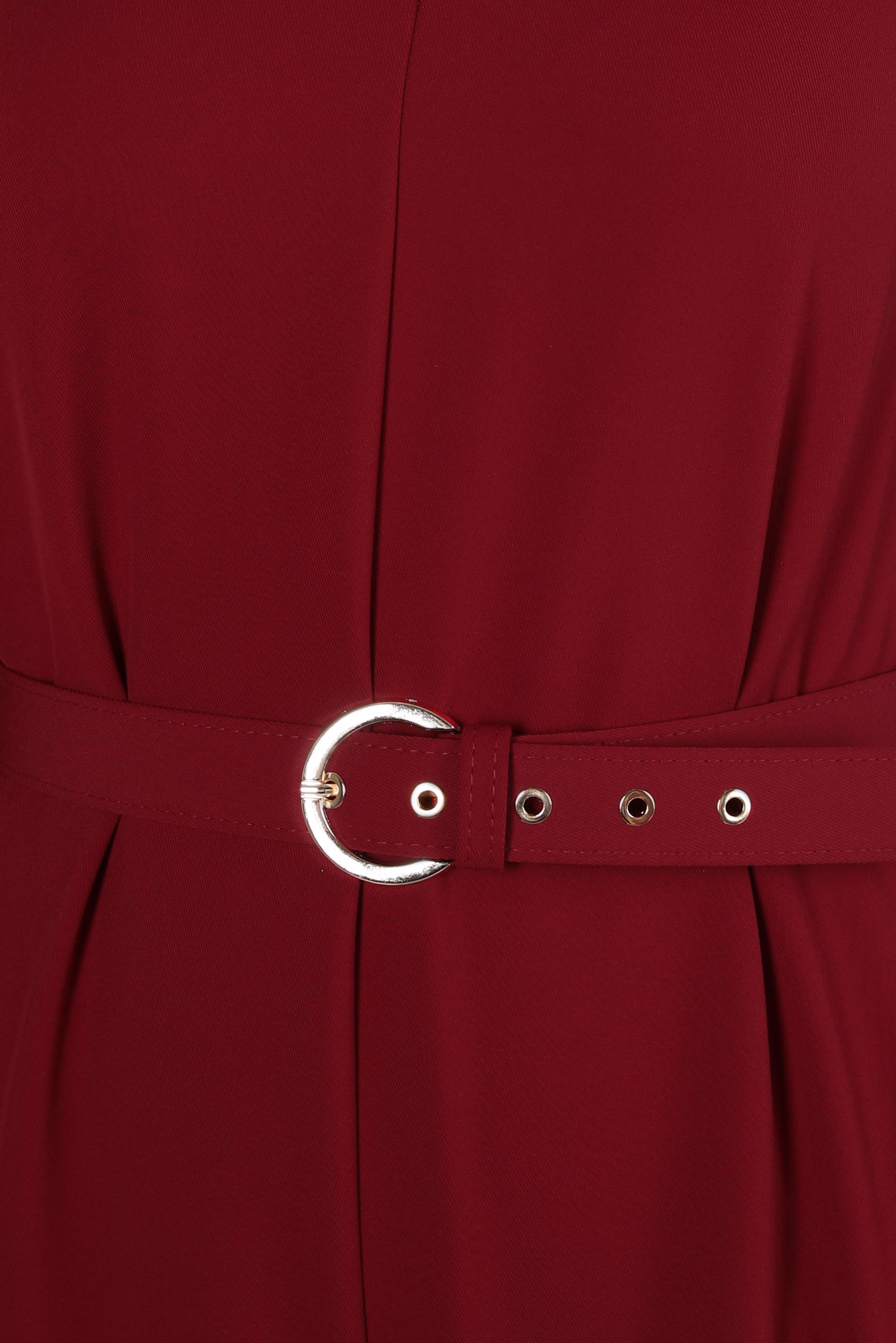 Tesettür giyim KIRMIZI KEMERLİ TULUM 44253