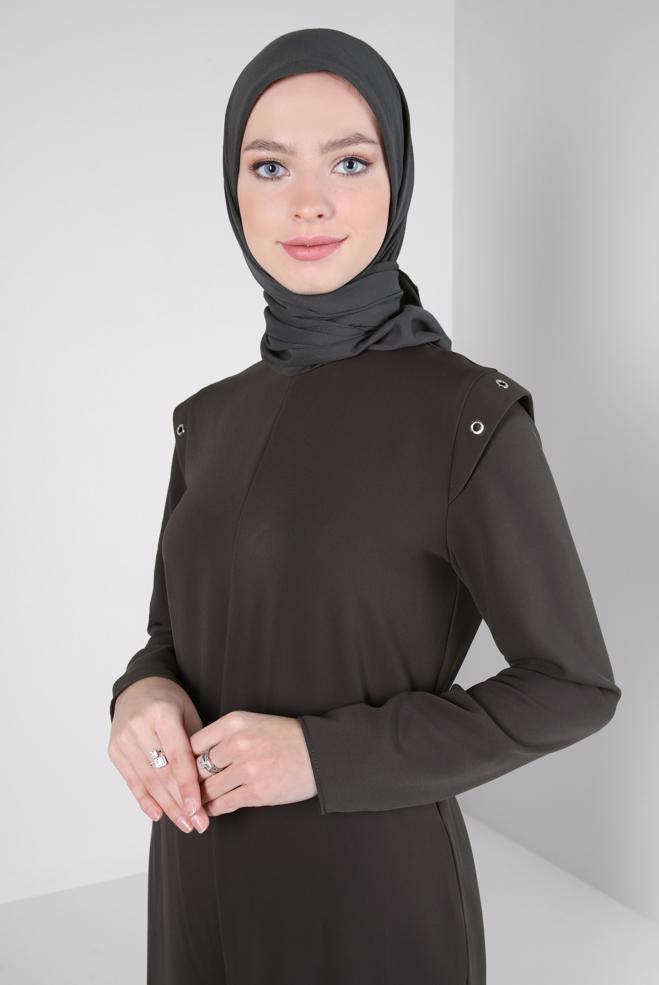 Hijab clothing MINK BELTED JUMPSUIT 44253 - ALVİNA